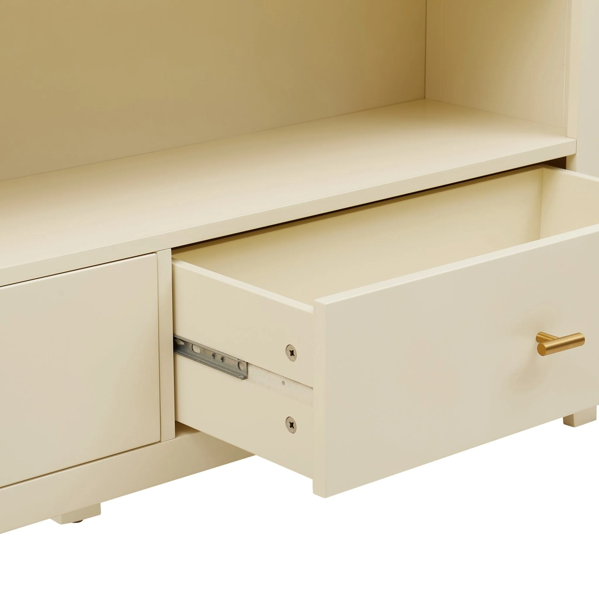 Poppy Bookshelf with Drawer - Cream - Image 7
