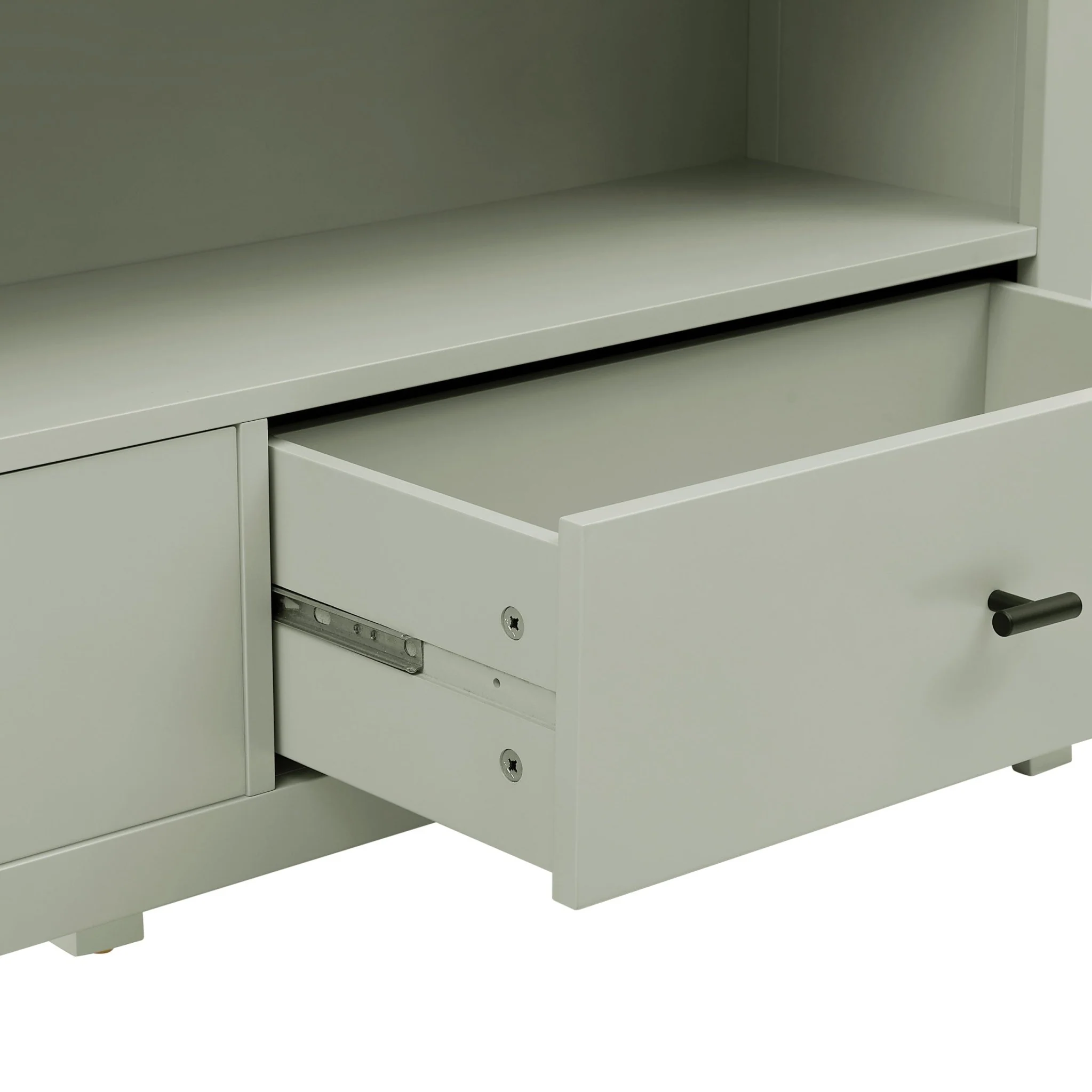 Poppy Bookshelf with Drawer - Sage Green - Image 11