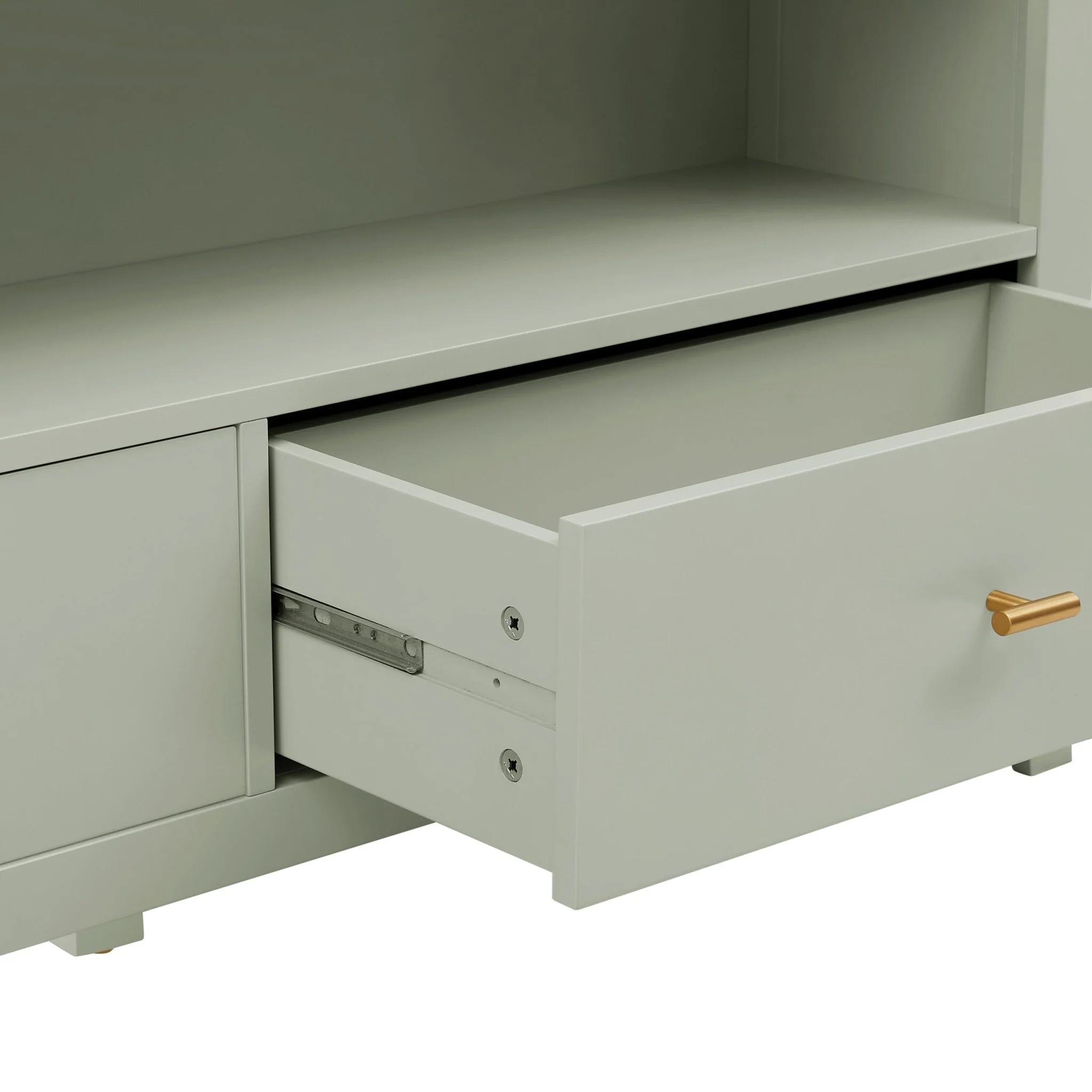Poppy Bookshelf with Drawer - Sage Green - Image 6