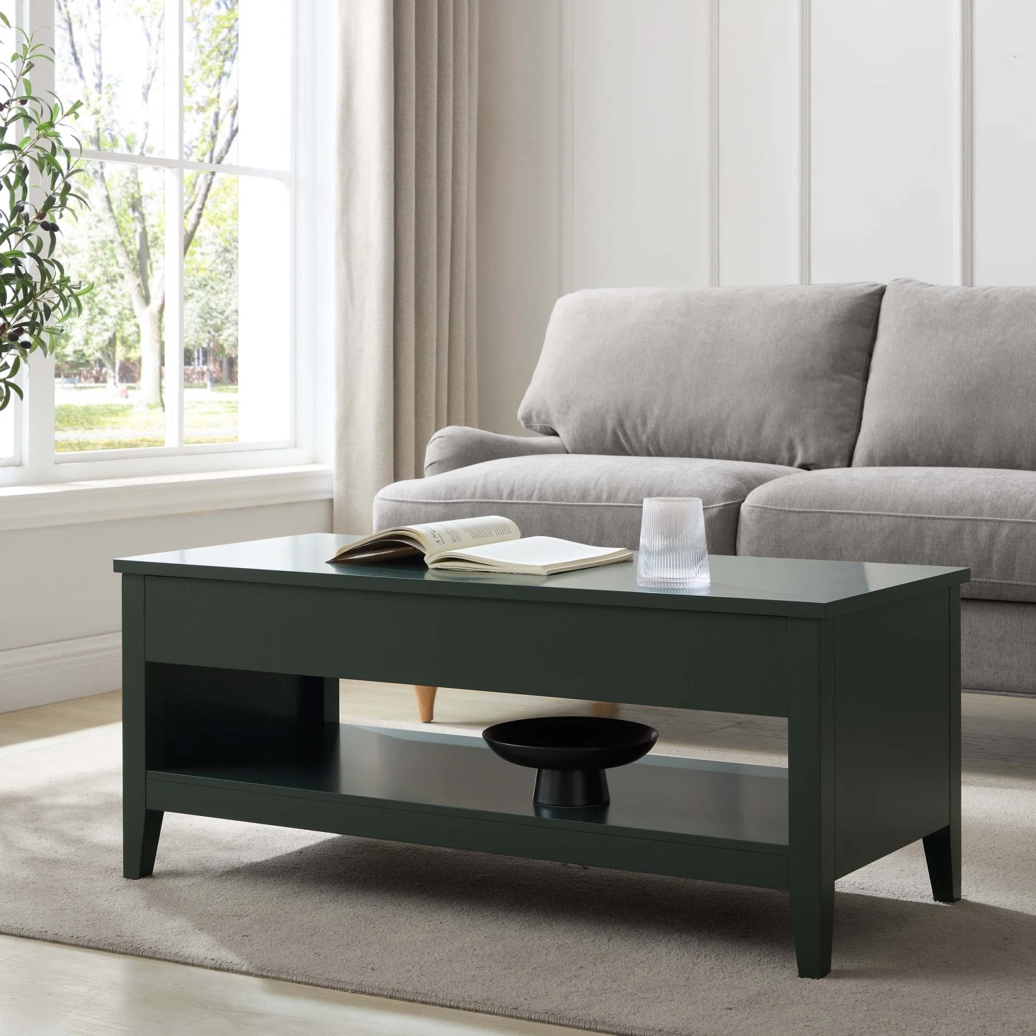 Poppy Coffee Table Desk - Forest Green