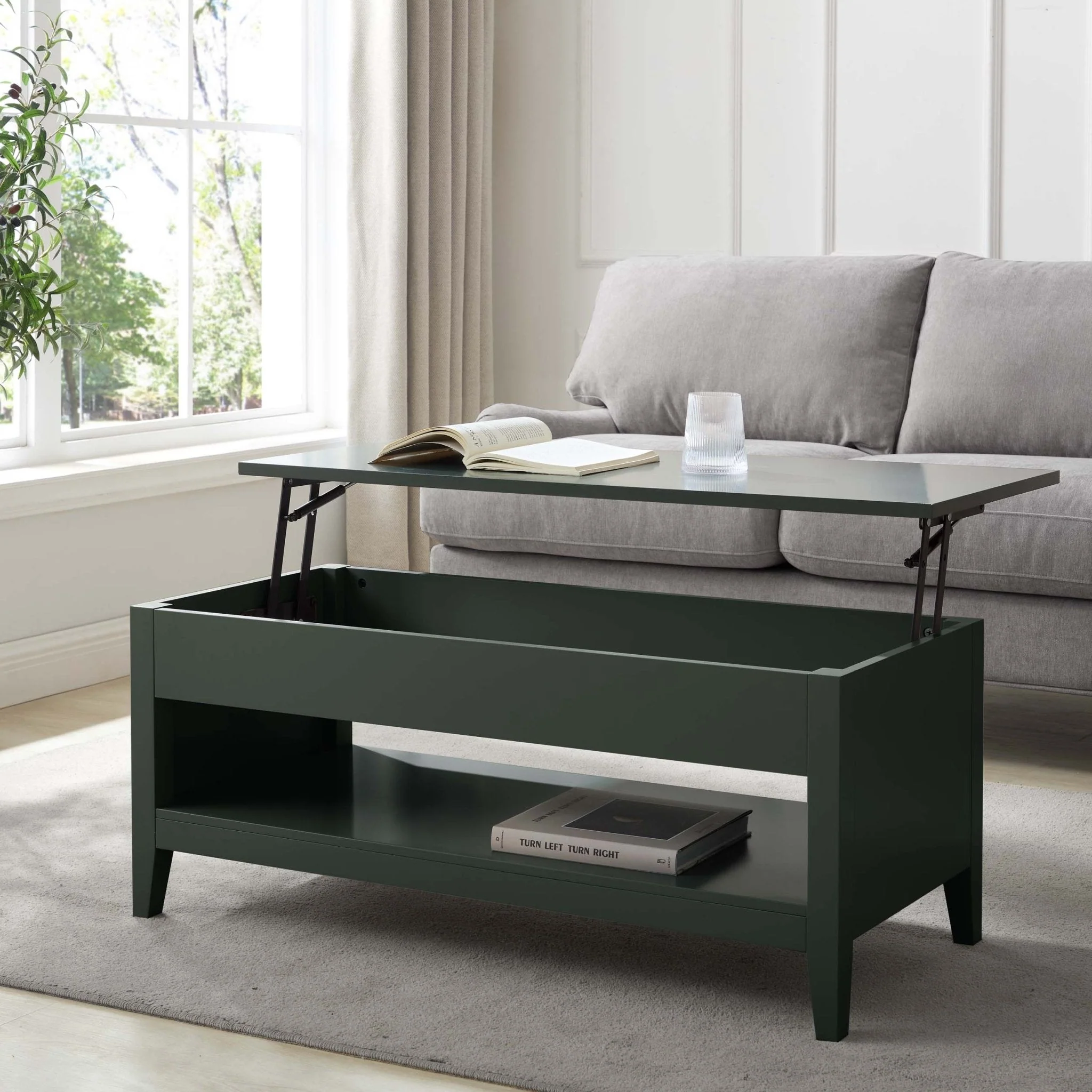 Poppy Coffee Table Desk - Forest Green - Image 2