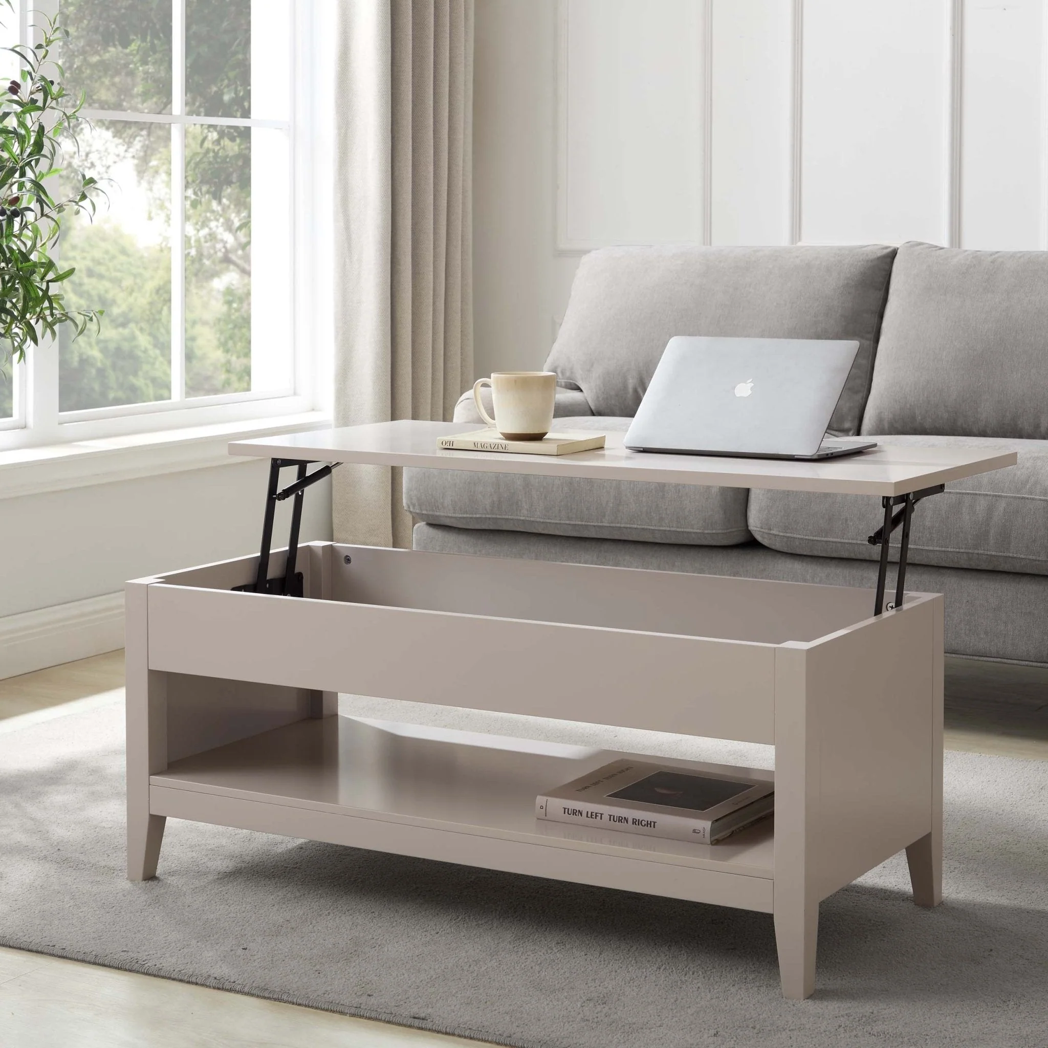 Poppy Coffee Table Desk - Pebble - Image 2