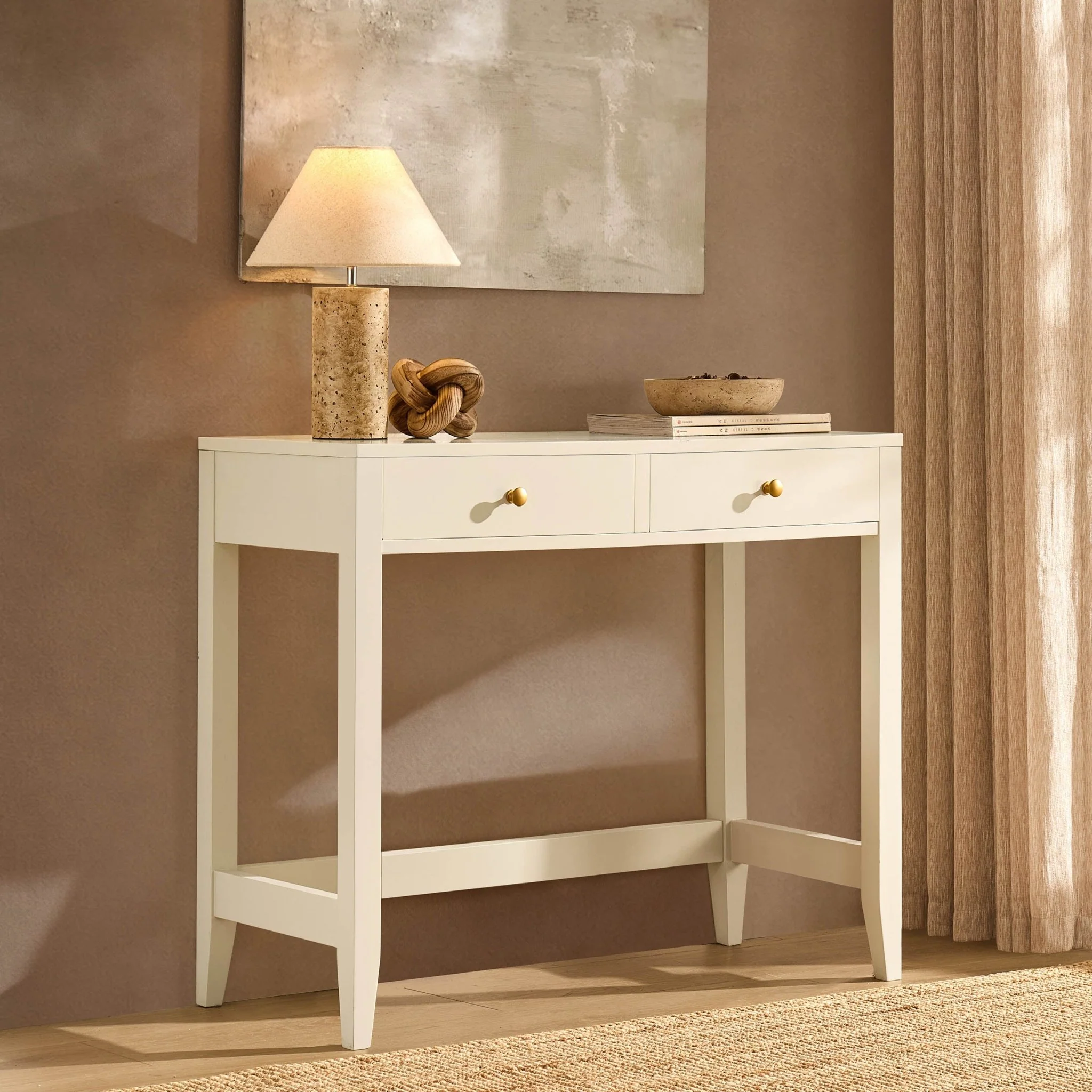 Poppy Console Table - Cream