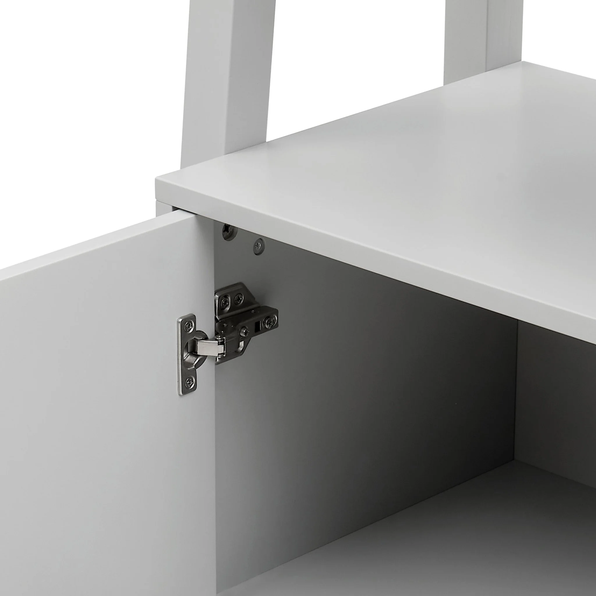 Poppy Hallway Shelf with Cupboard - Grey - Image 8