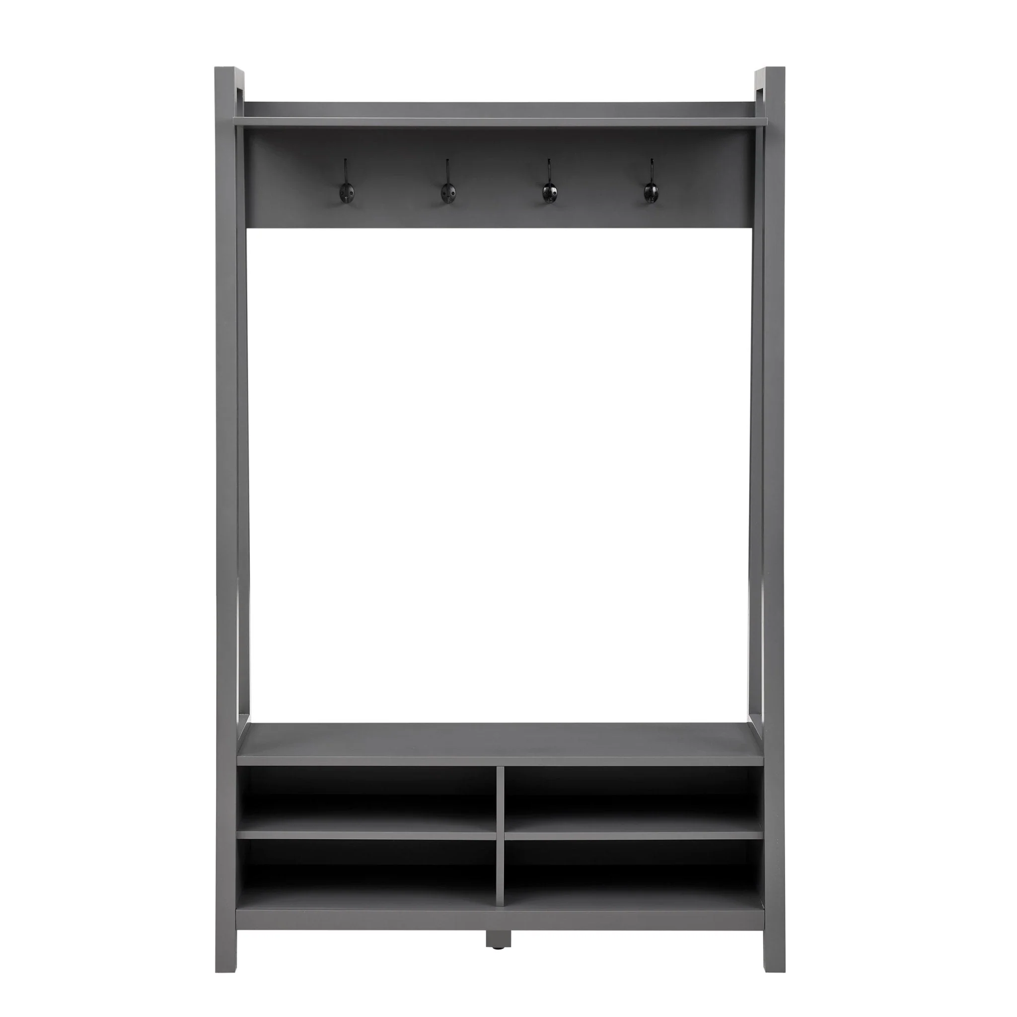Poppy Hallway Shelf with Hooks - Charcoal - Image 2
