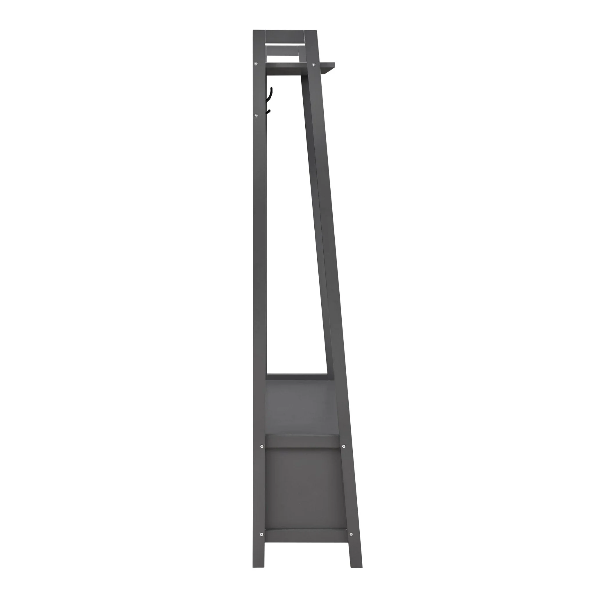 Poppy Hallway Shelf with Hooks - Charcoal - Image 3