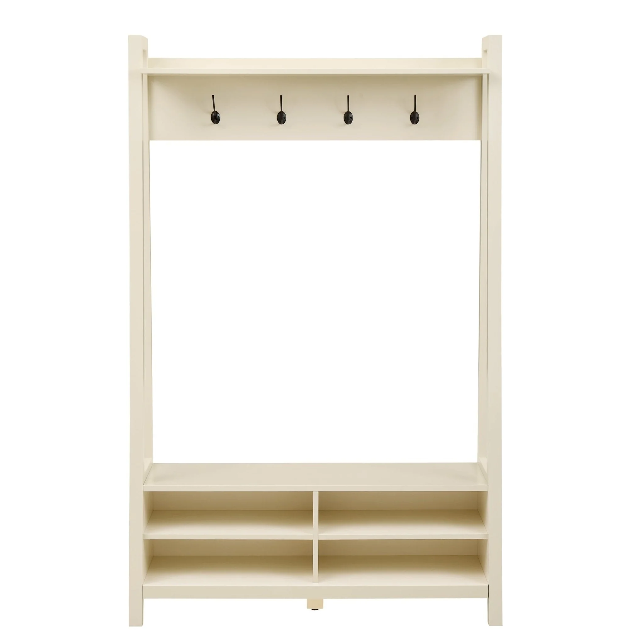 Poppy Hallway Shelf with Hooks - Cream - Image 2