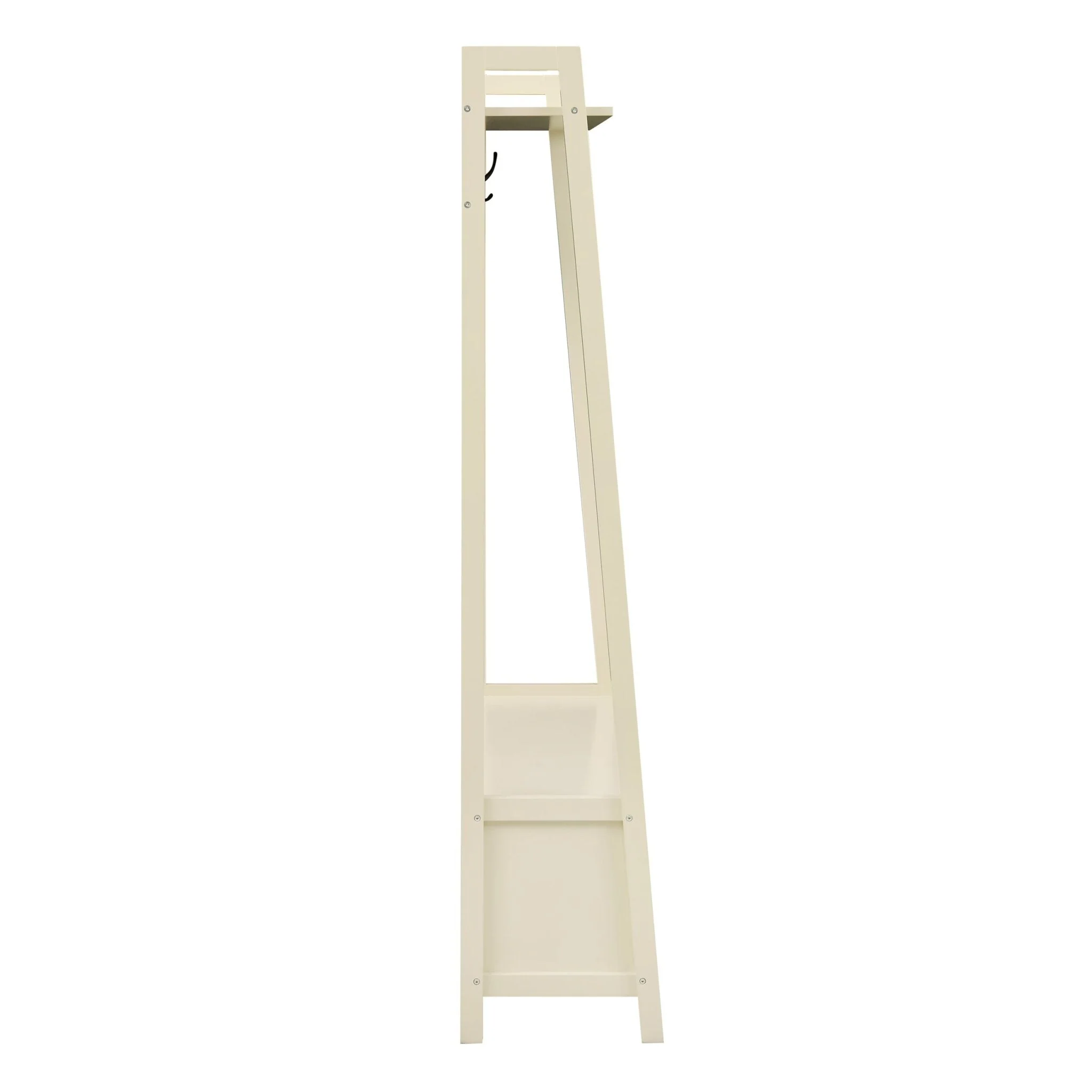 Poppy Hallway Shelf with Hooks - Cream - Image 3