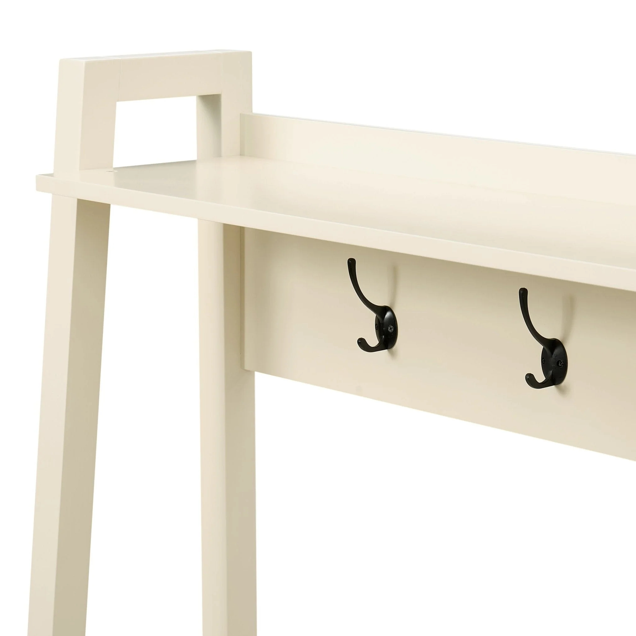 Poppy Hallway Shelf with Hooks - Cream - Image 4