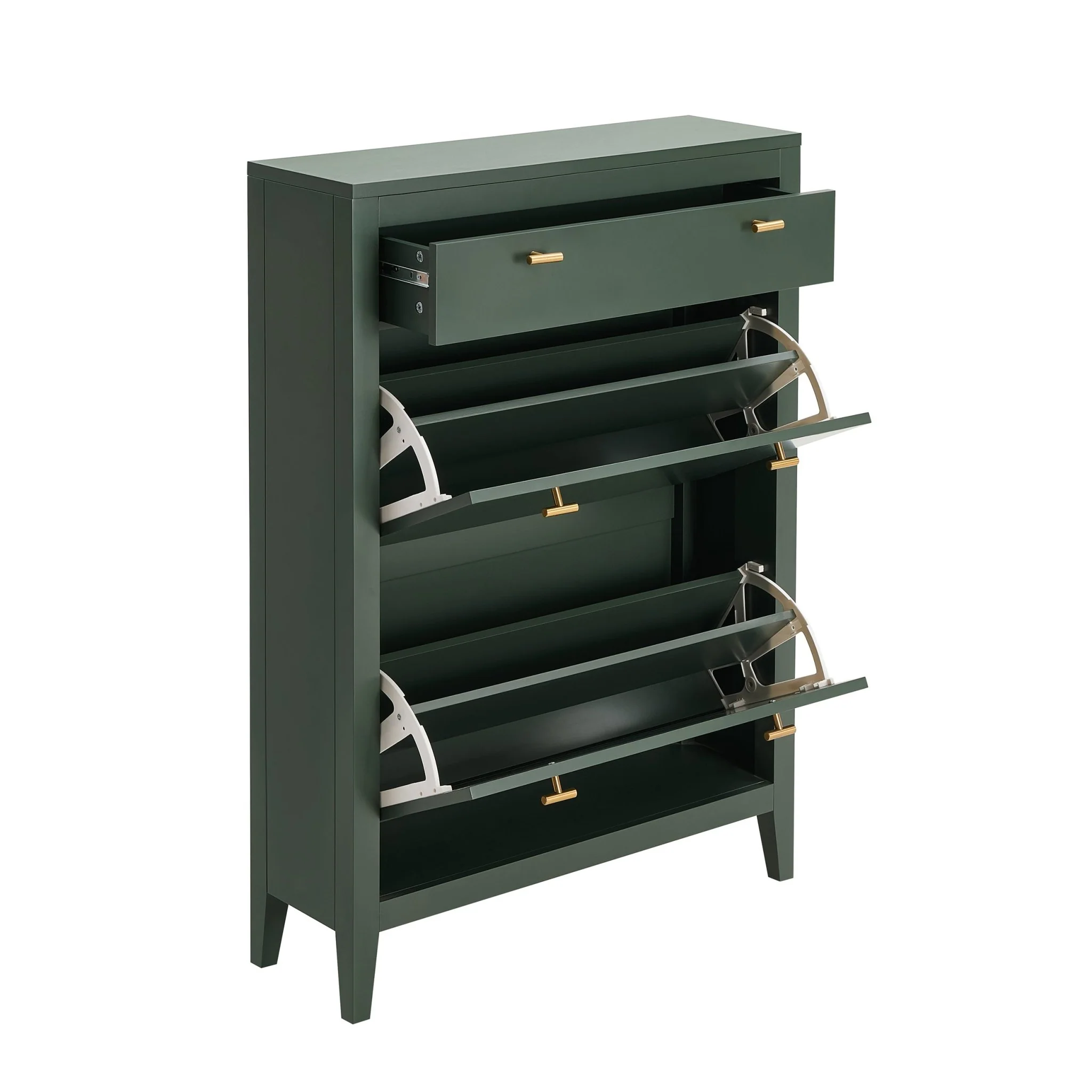 Poppy Shoe Cabinet - Forest Green - Image 5