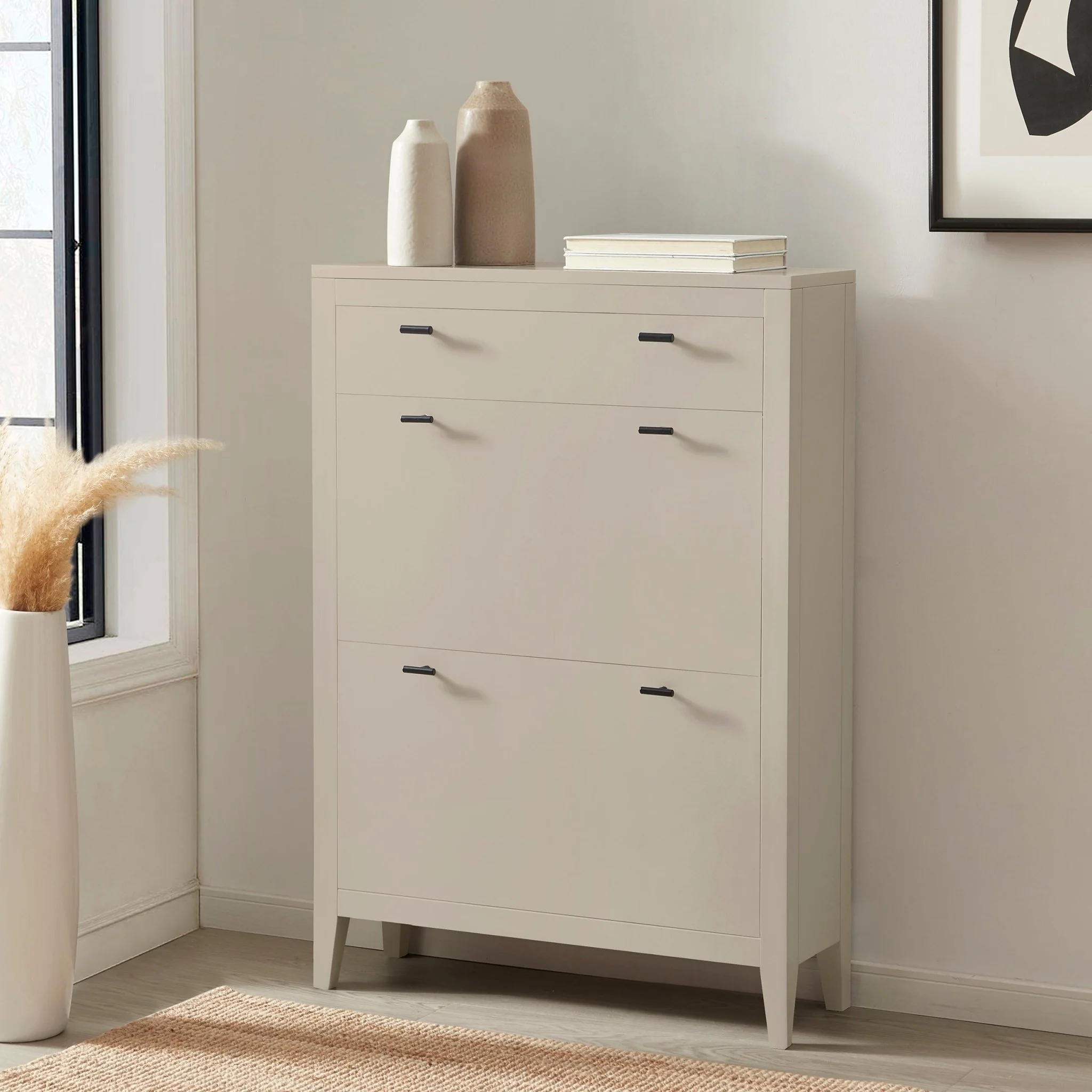 Poppy Shoe Cabinet - Pebble