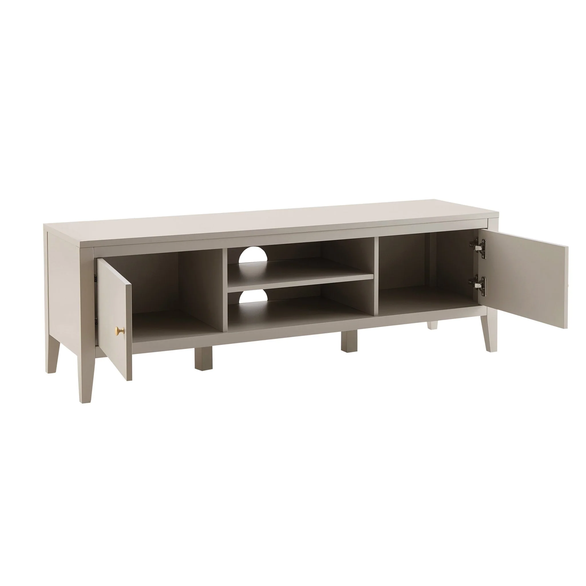 Poppy Tv Unit for TVs up to 55" - Taupe - Image 2