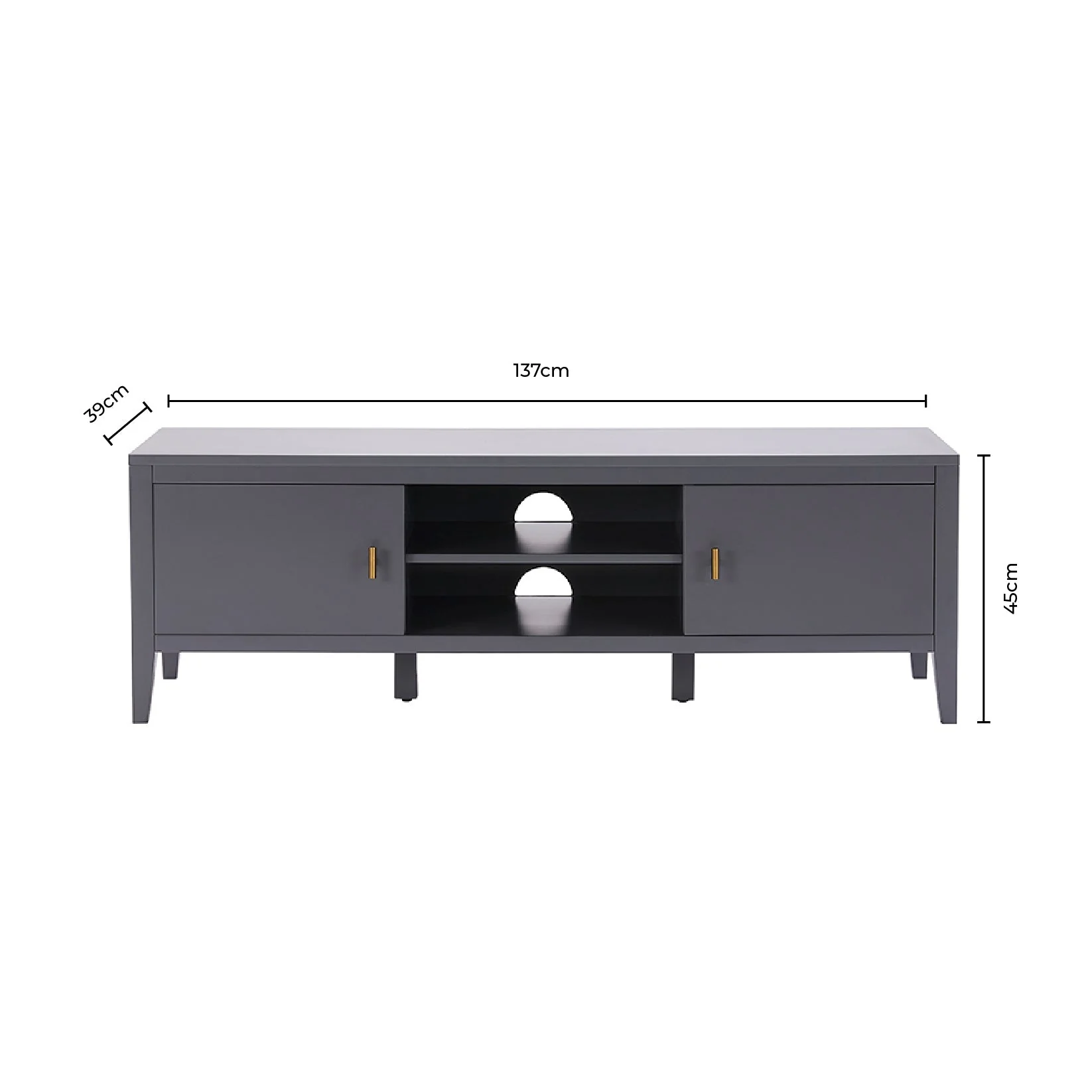 Poppy TV Unit - Grey - Image 3