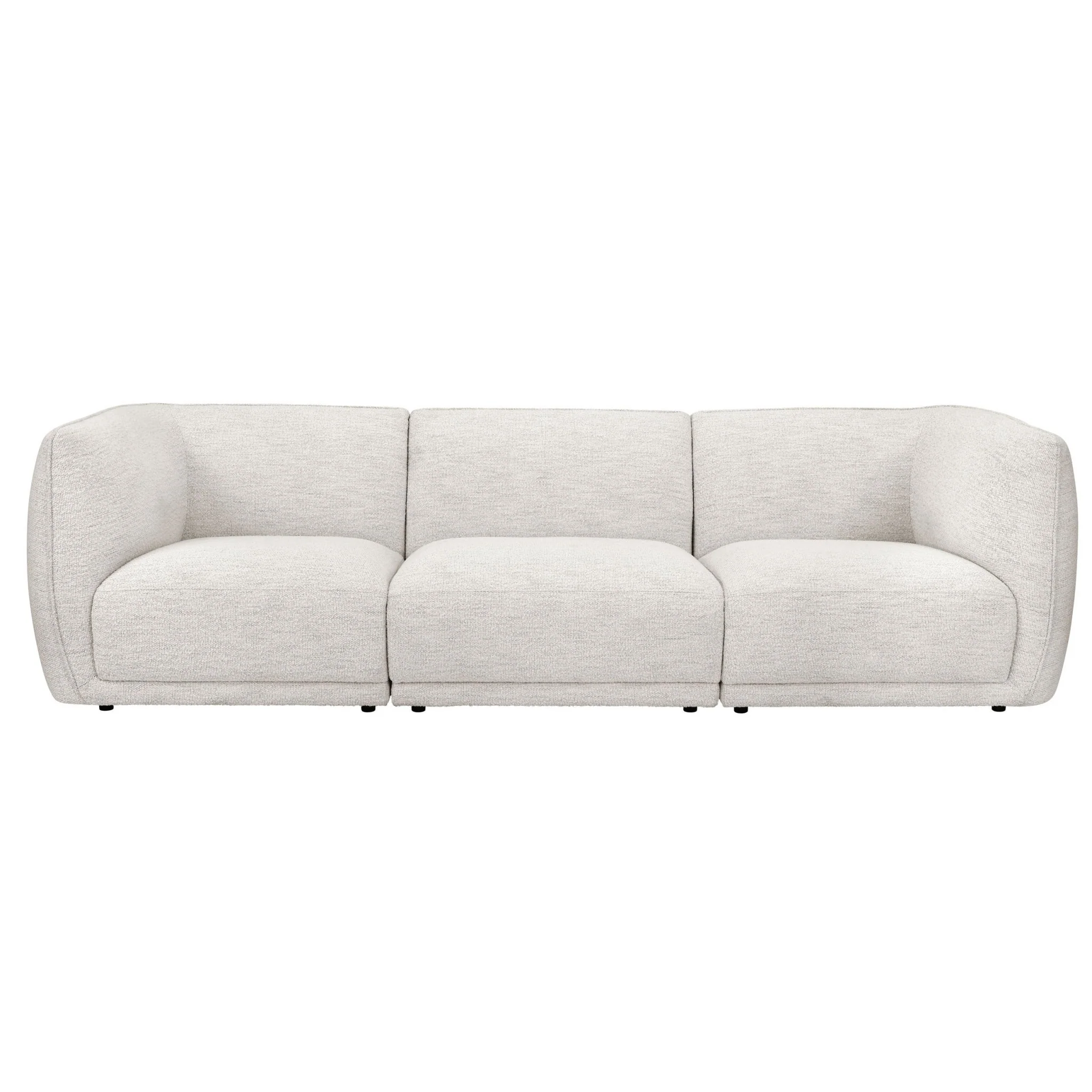 Porto 3 Seater Modular Sofa - Boucle Ivory - Image 3