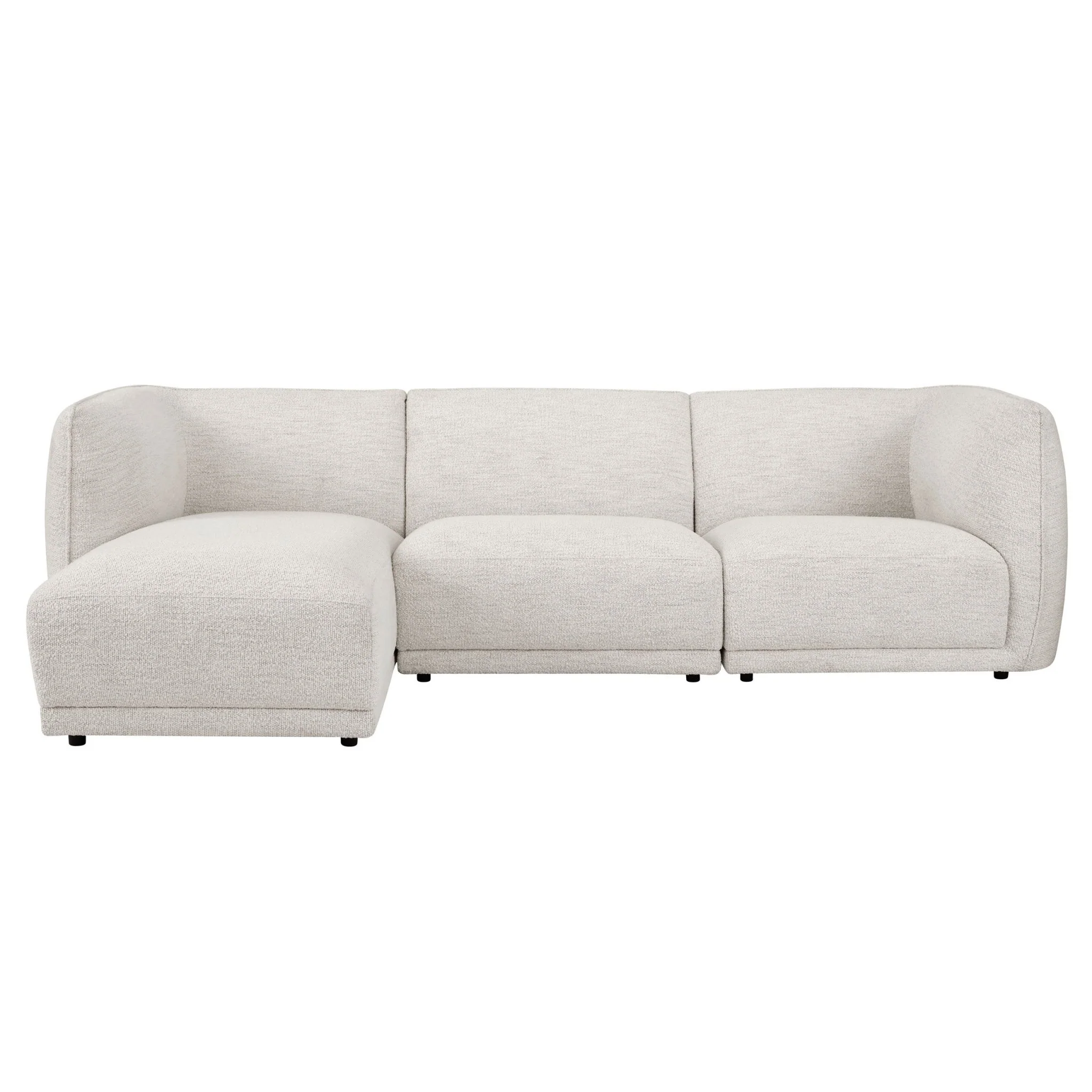 Porto Left Hand Modular Chaise - Boucle Ivory - Image 3