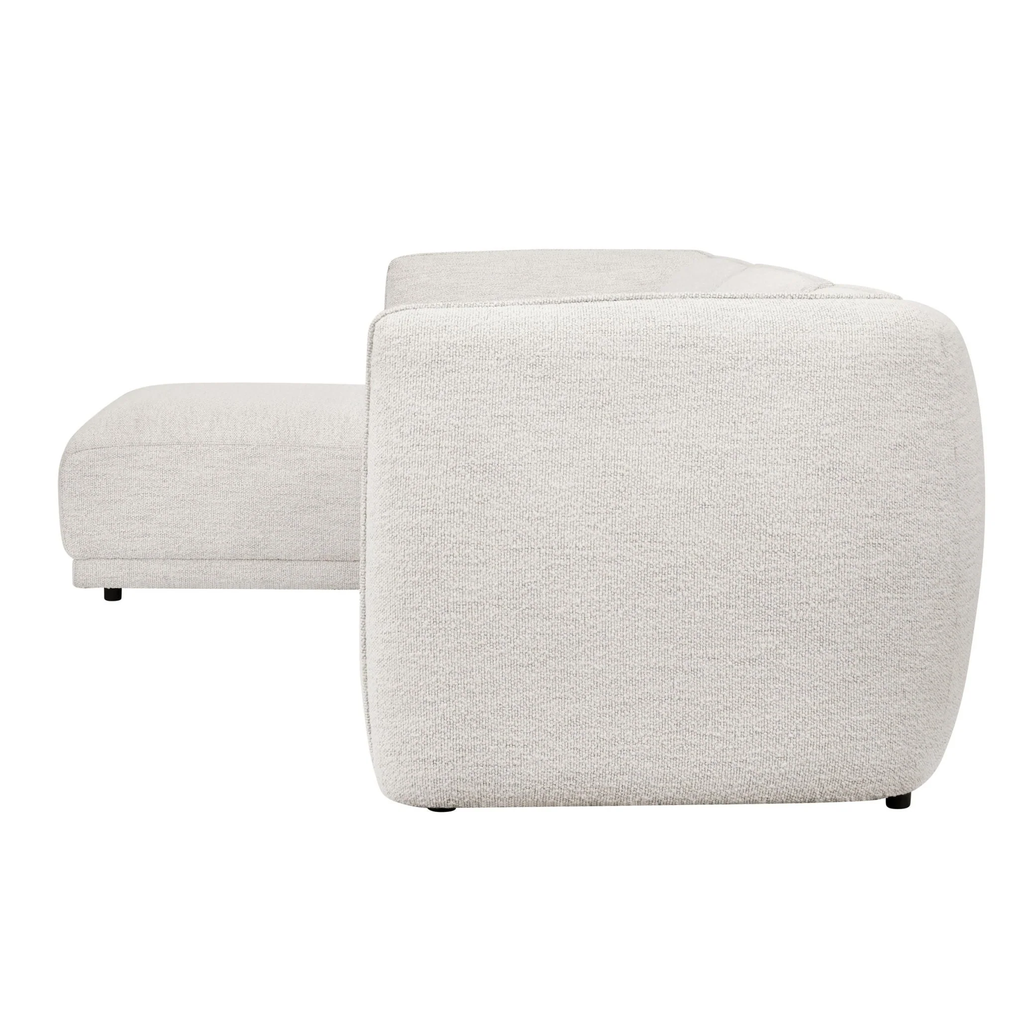 Porto Left Hand Modular Chaise - Boucle Ivory - Image 5