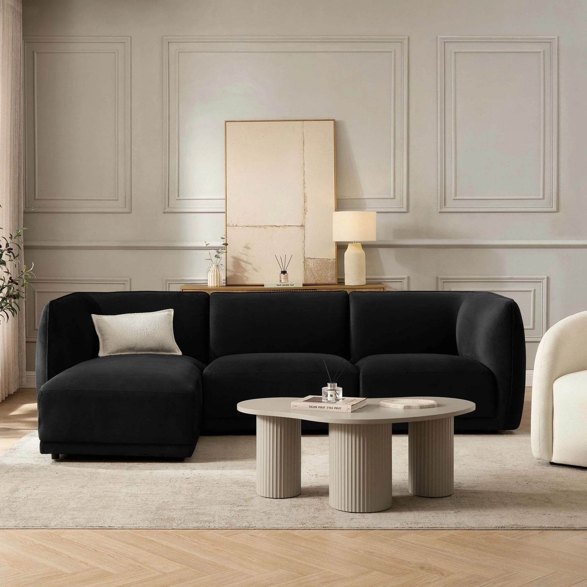 Porto Left Hand Modular Chaise - Velvet Ink - Image 2