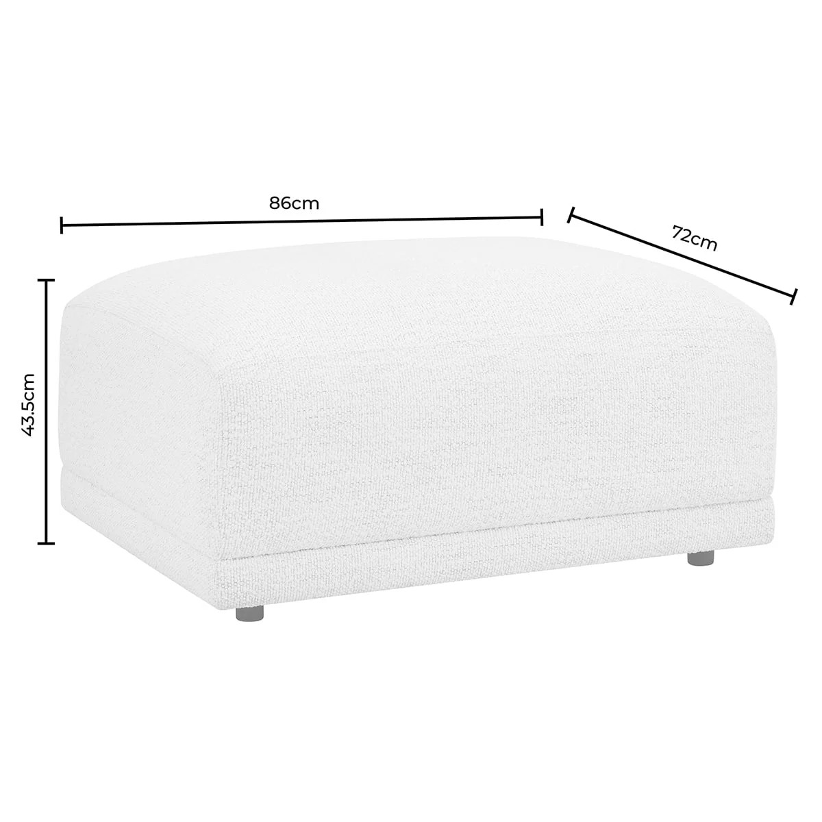 Porto Pouffe - Boucle Ivory - Image 6