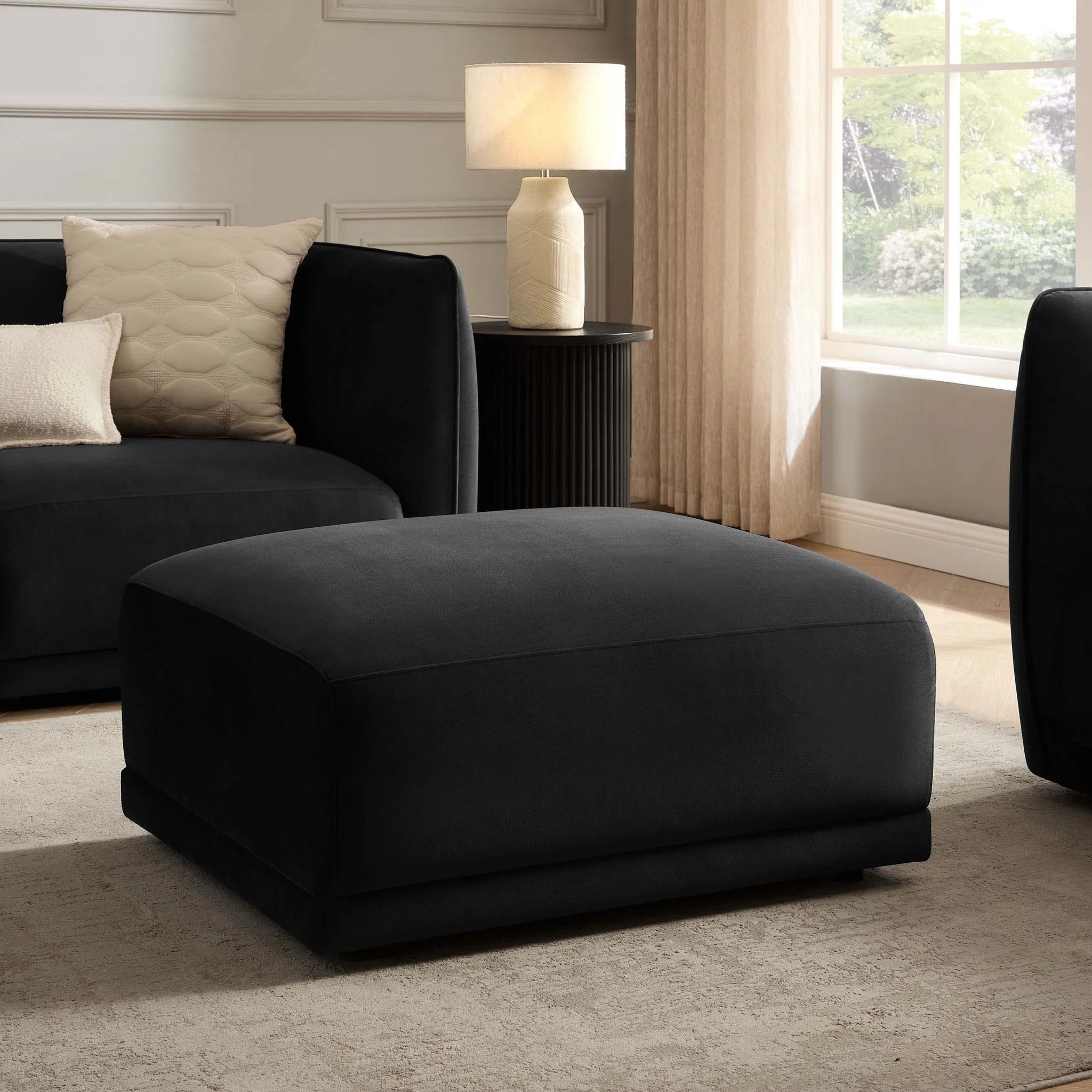 Porto Pouffe - Velvet Ink