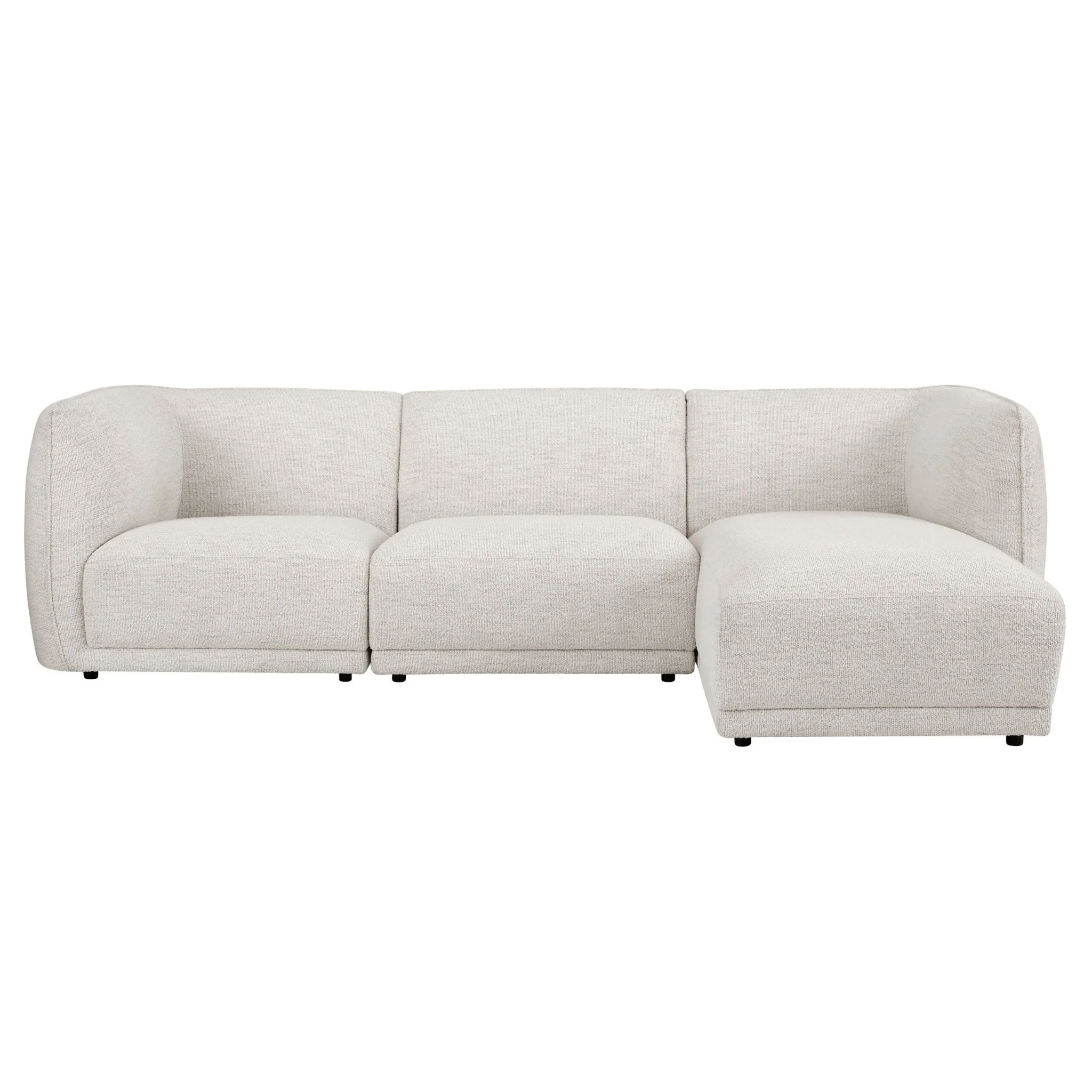 Porto Right Hand Modular Chaise - Boucle Ivory - Image 3