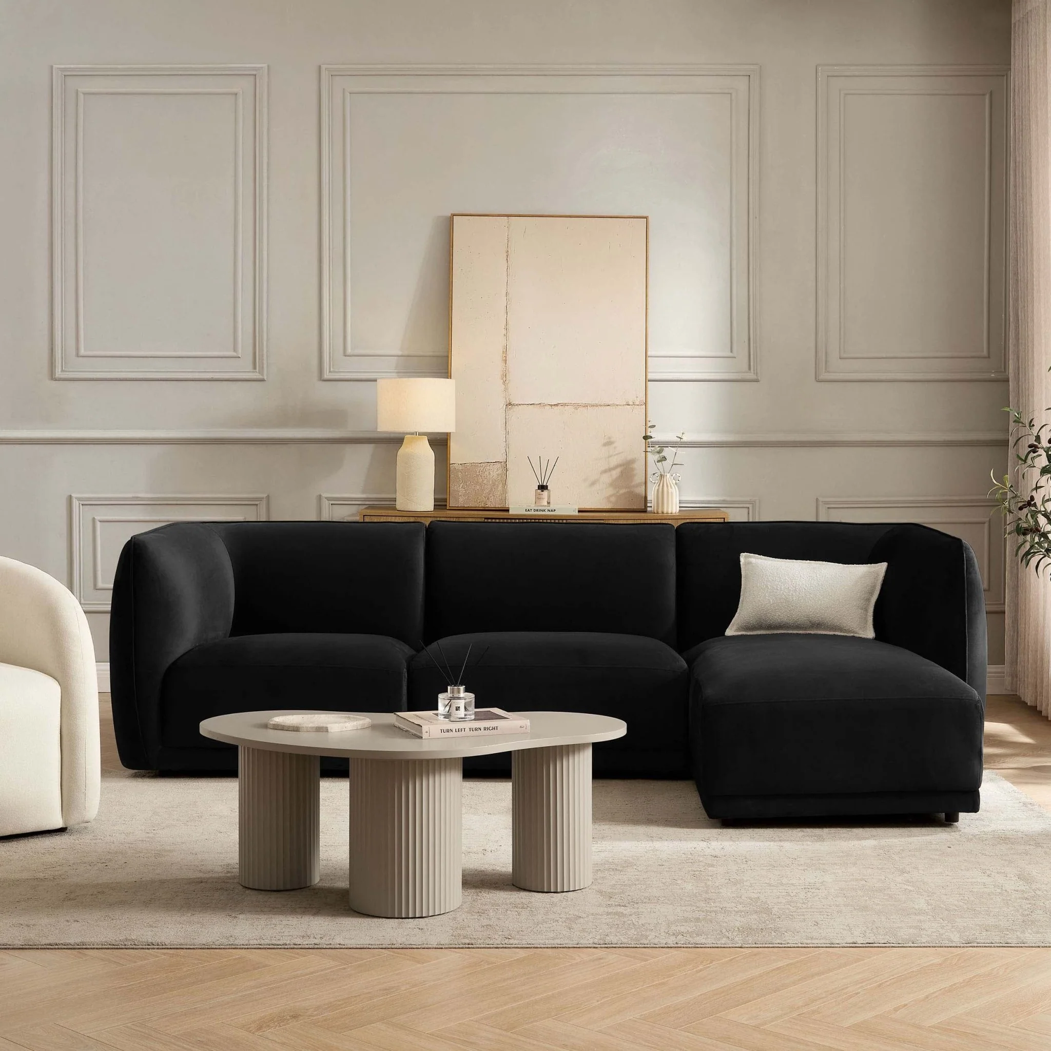 Porto Right Hand Modular Chaise - Velvet Ink - Image 2