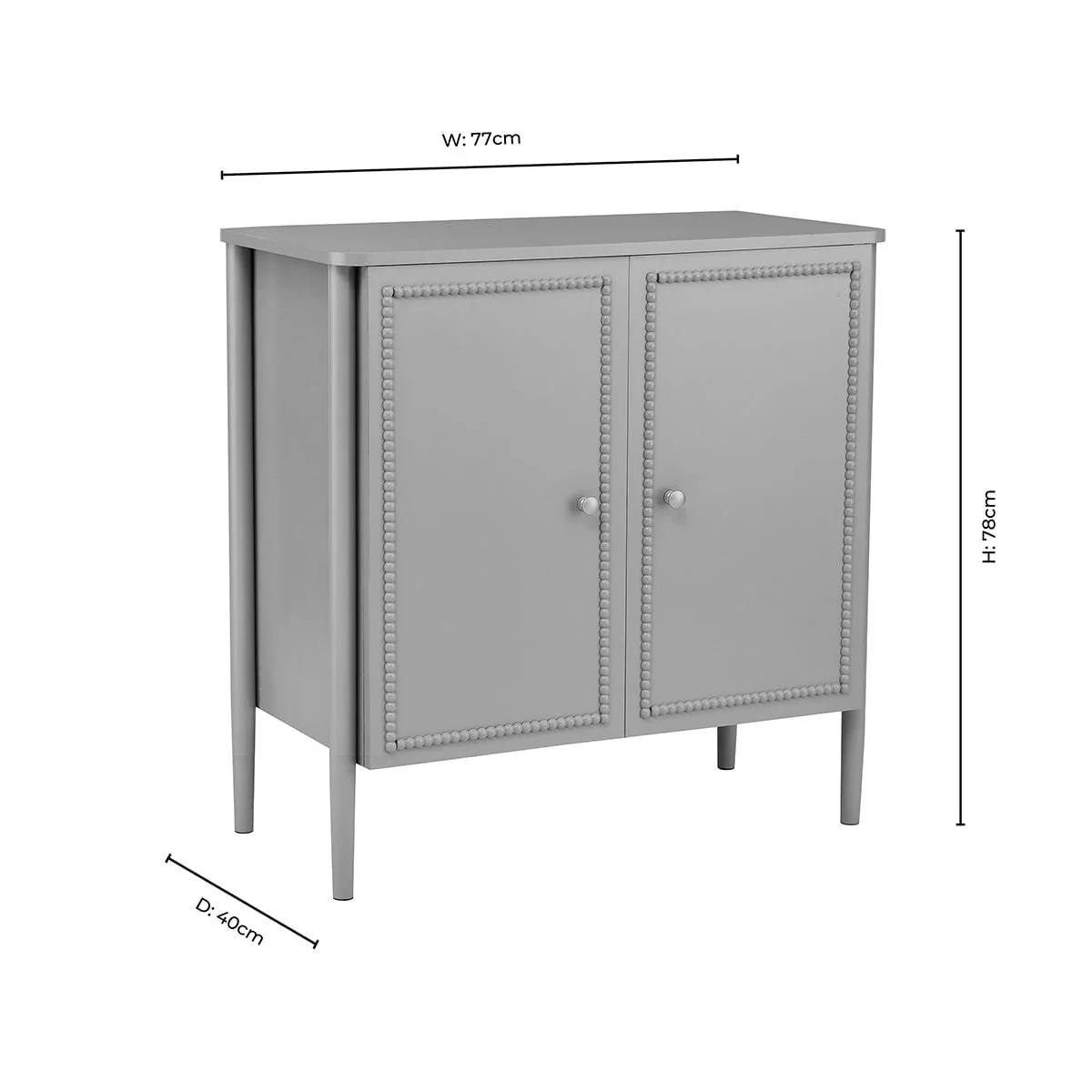 Posy 2 Door Sideboard - Cream - Image 9