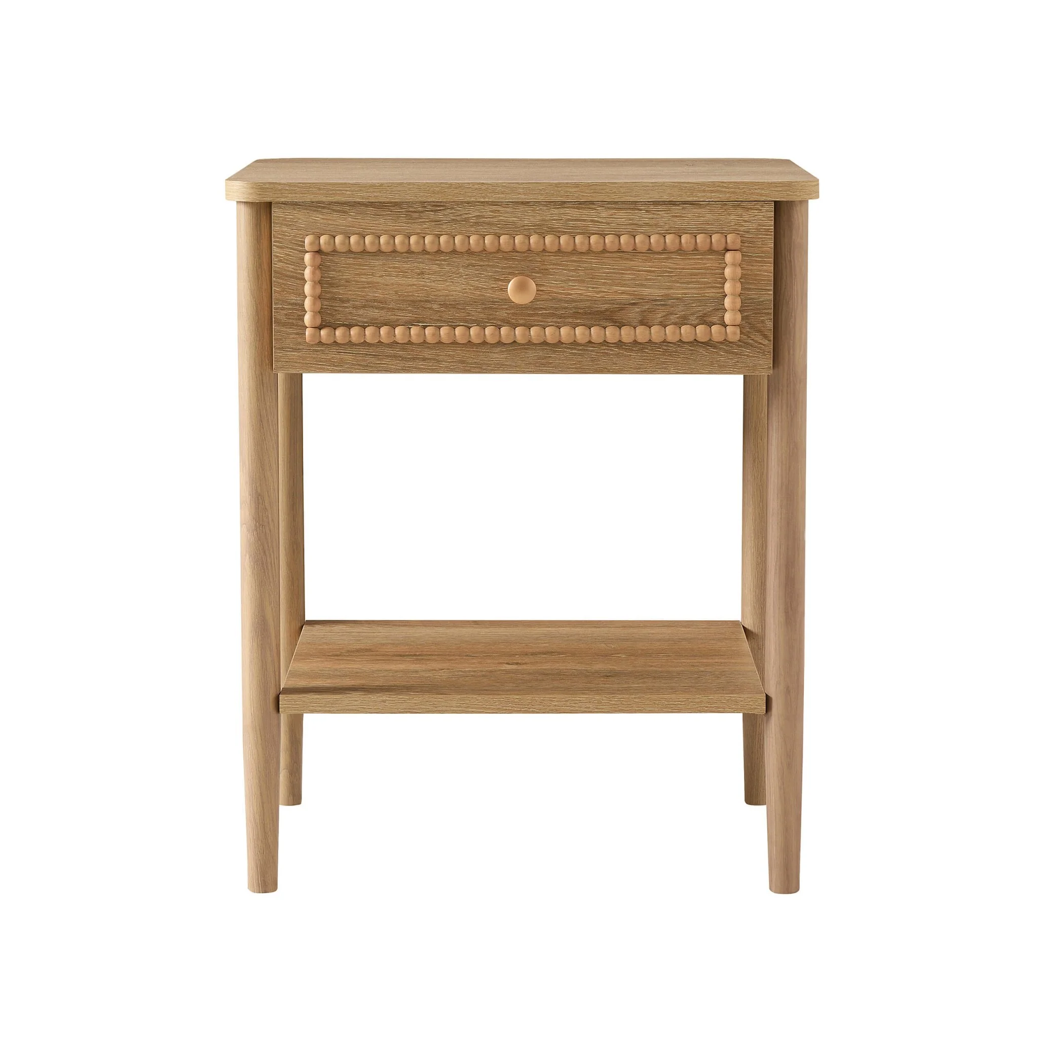 Posy Bobbin 1 Drawer Nightstand - Light Wood - Image 6
