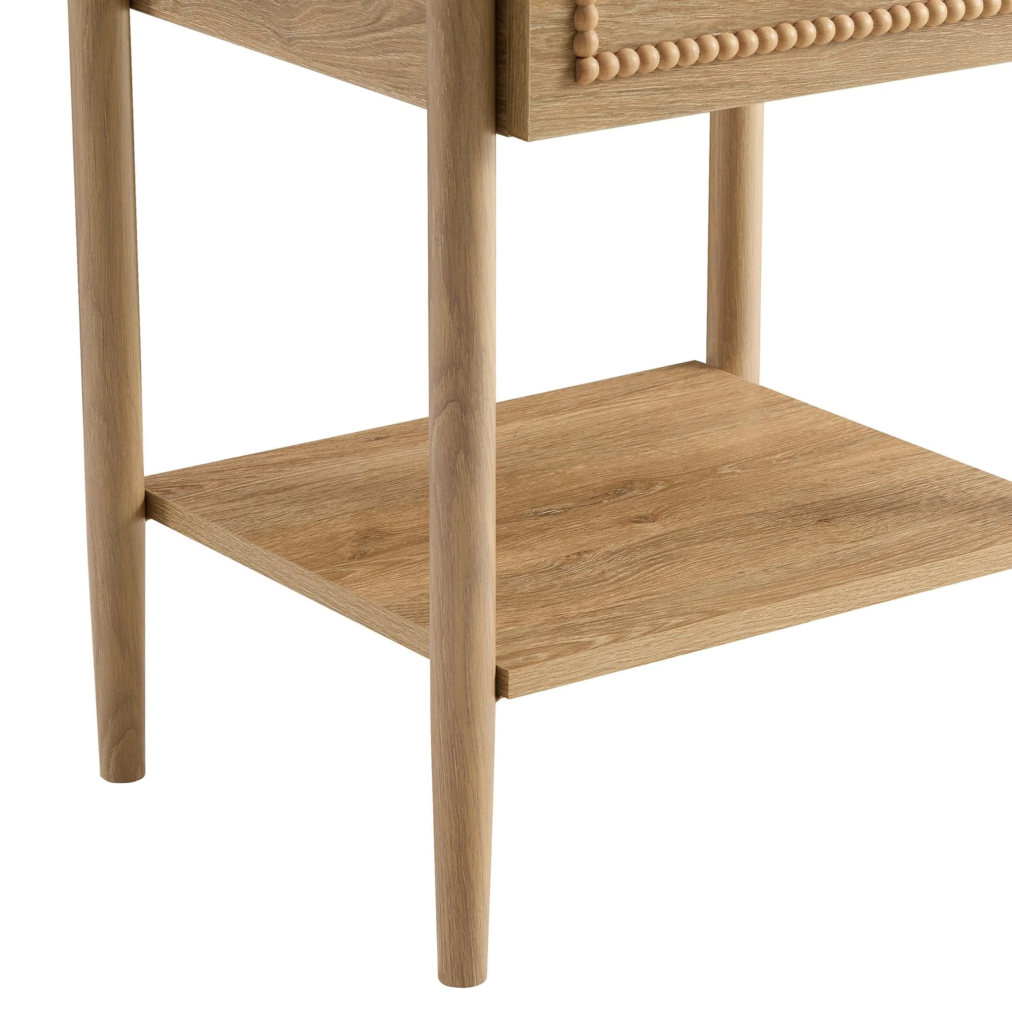 Posy Bobbin 1 Drawer Nightstand - Light Wood - Image 8