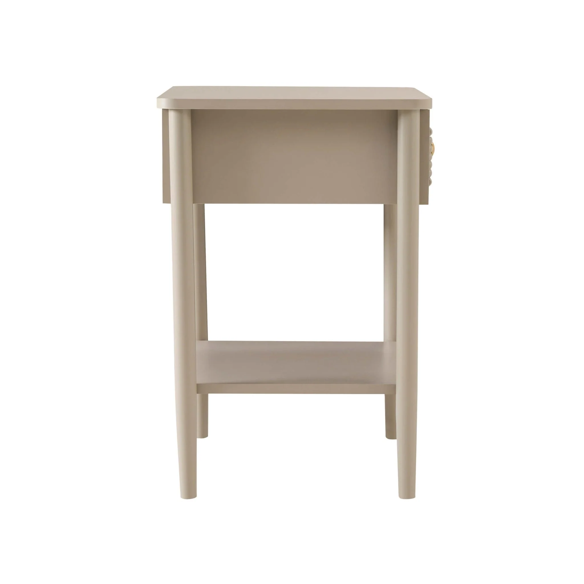 Posy Bobbin 1 Drawer Nightstand - Taupe - Image 5