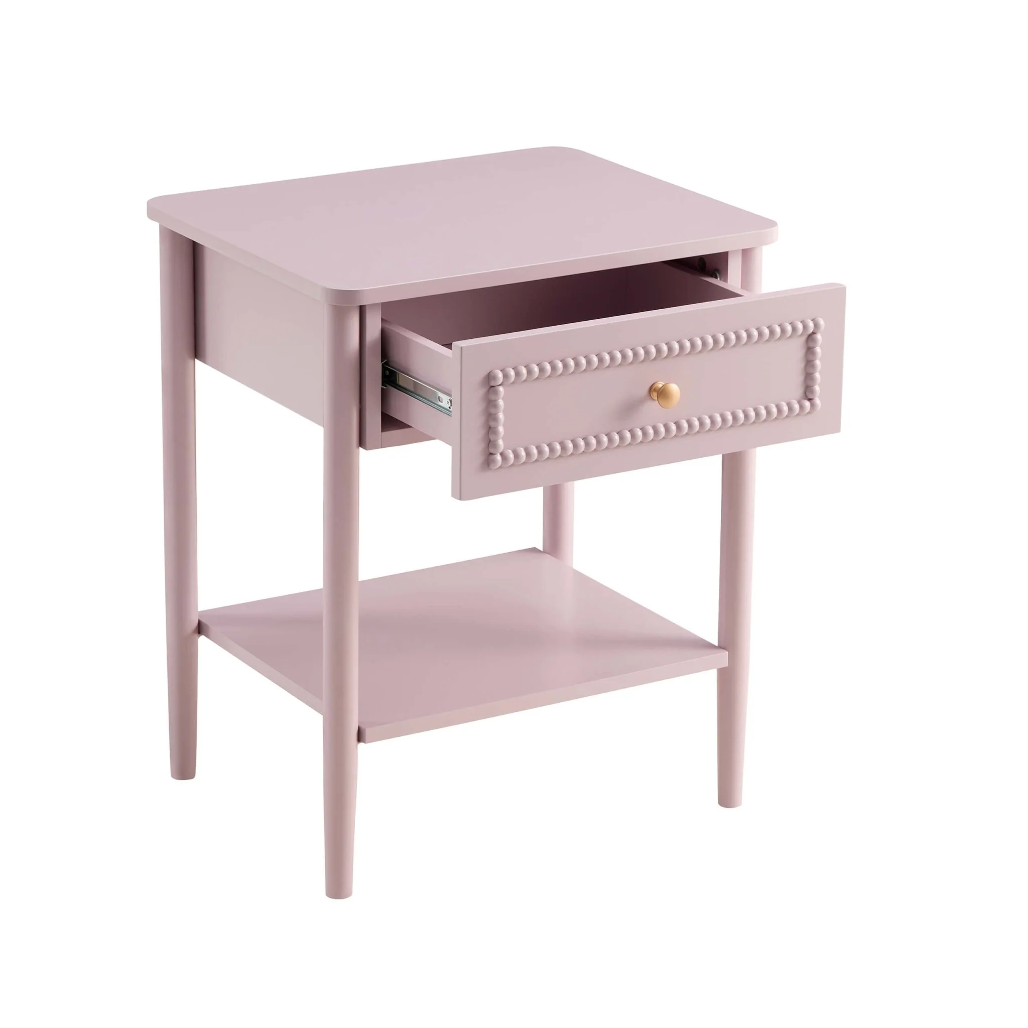 Posy Bobbin 1 Drawer Nightstand - Violet Ice - Image 4