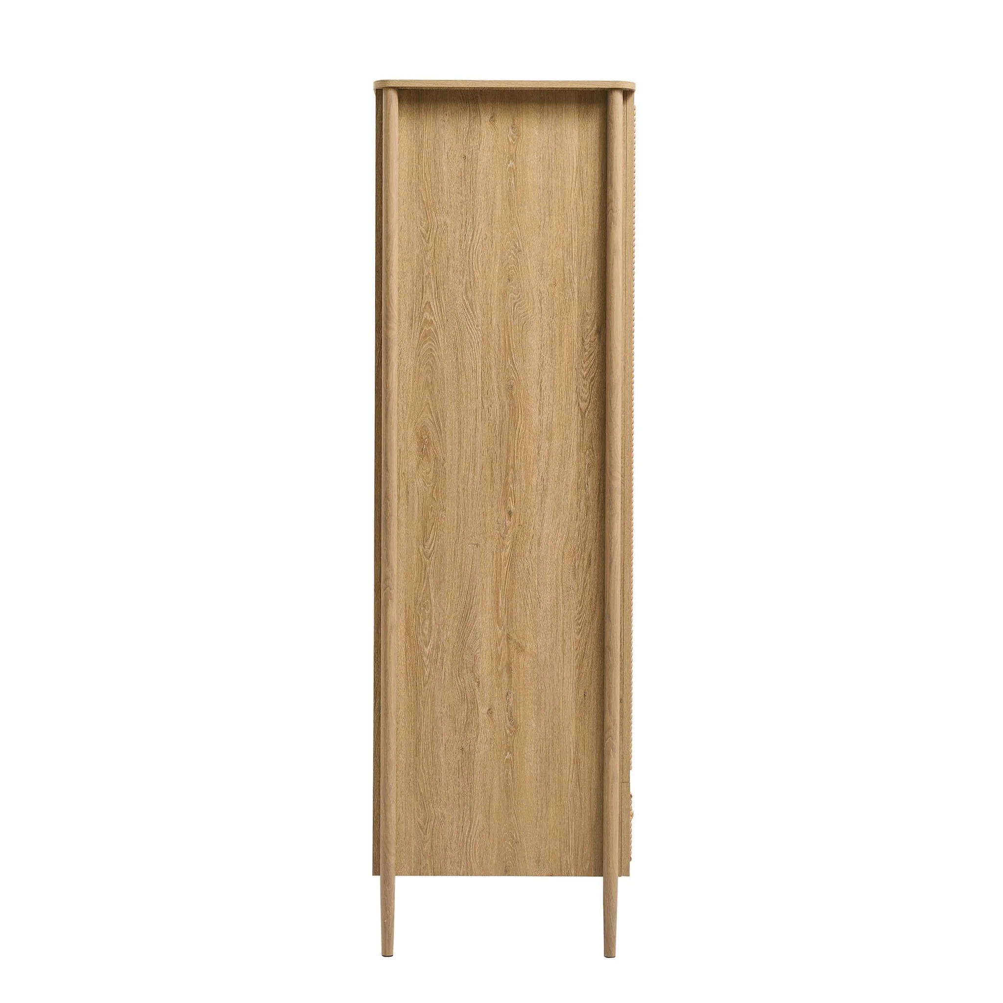 Posy Bobbin 2 Door Wardrobe with Drawer - Light Wood - Image 5