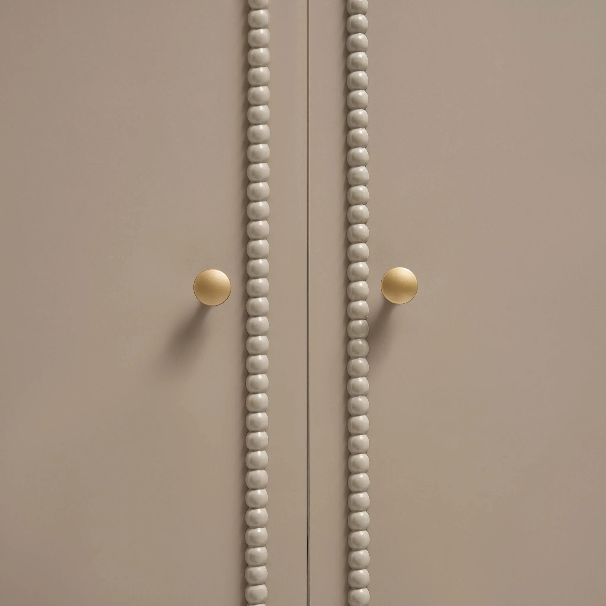 Posy Bobbin 2 Door Wardrobe with Drawer - Taupe - Image 7