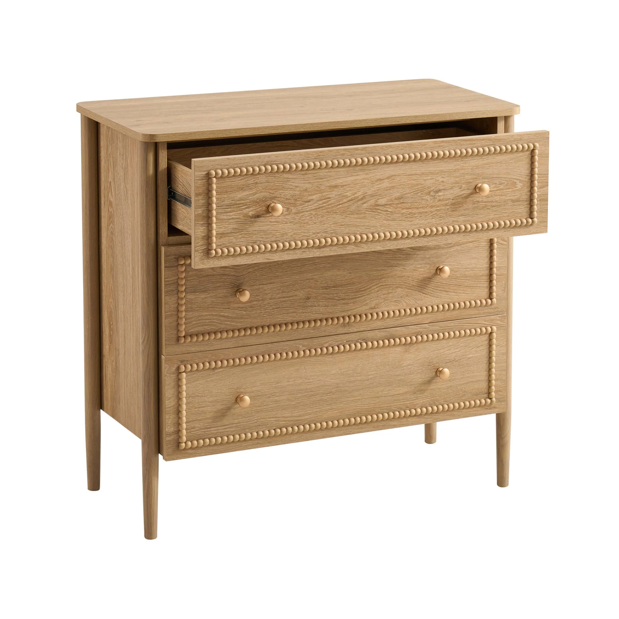 Posy Bobbin 3 Drawer Chest - Light Wood - Image 5