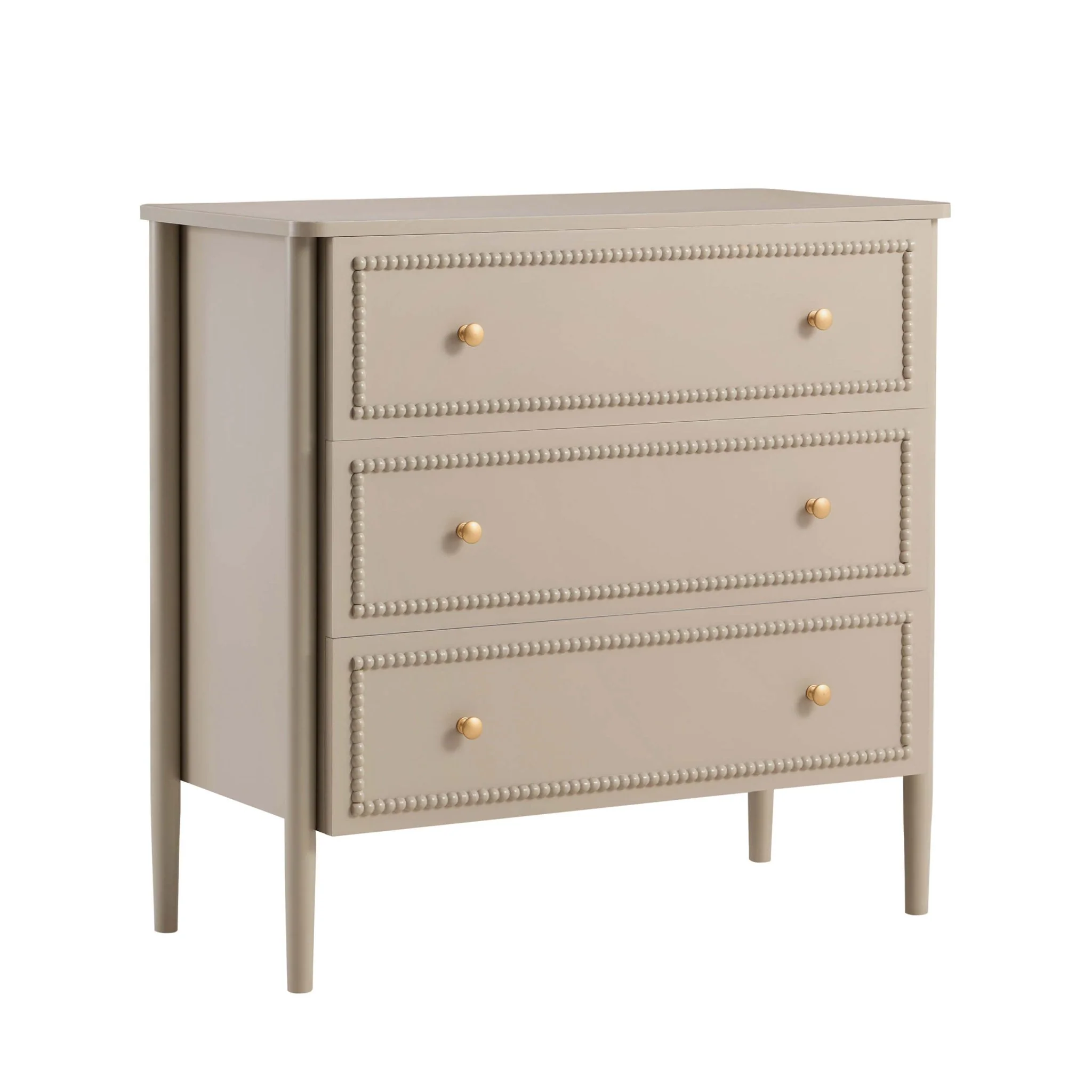 Posy Bobbin 3 Drawer Chest - Taupe - Image 3