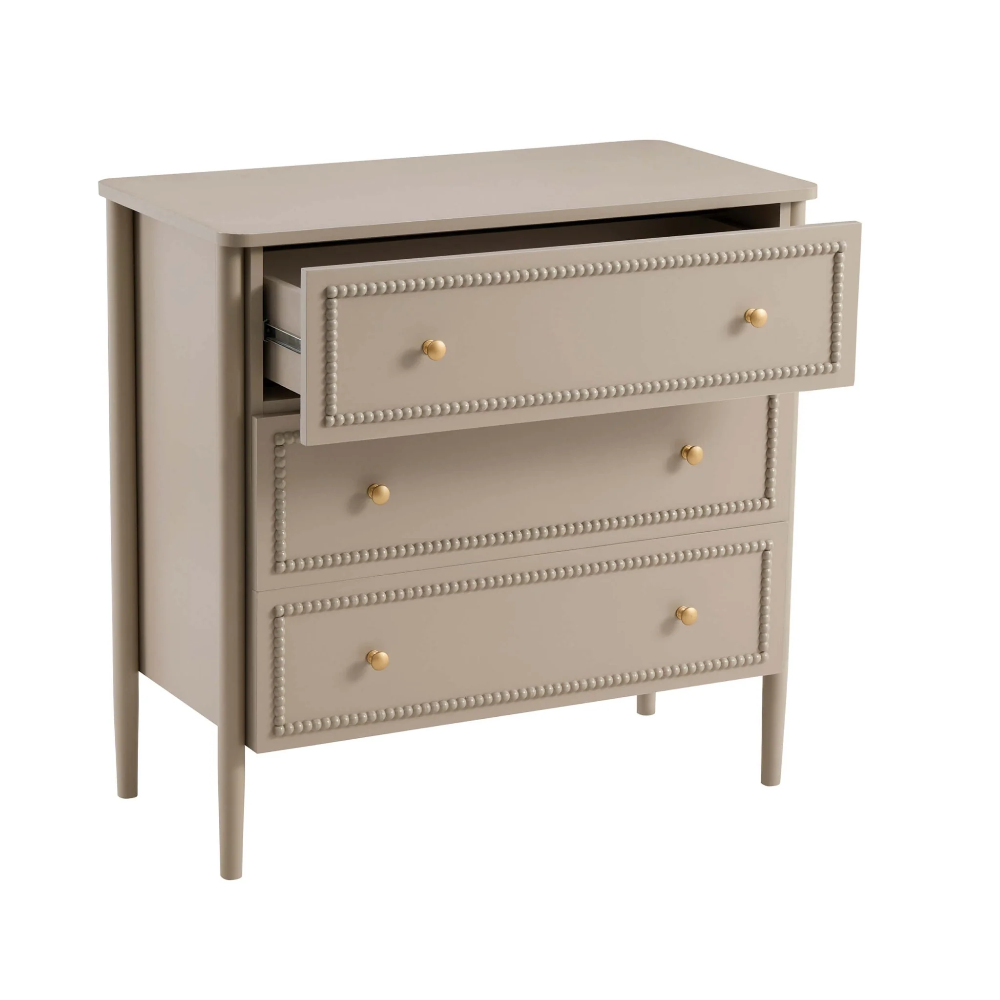 Posy Bobbin 3 Drawer Chest - Taupe - Image 4