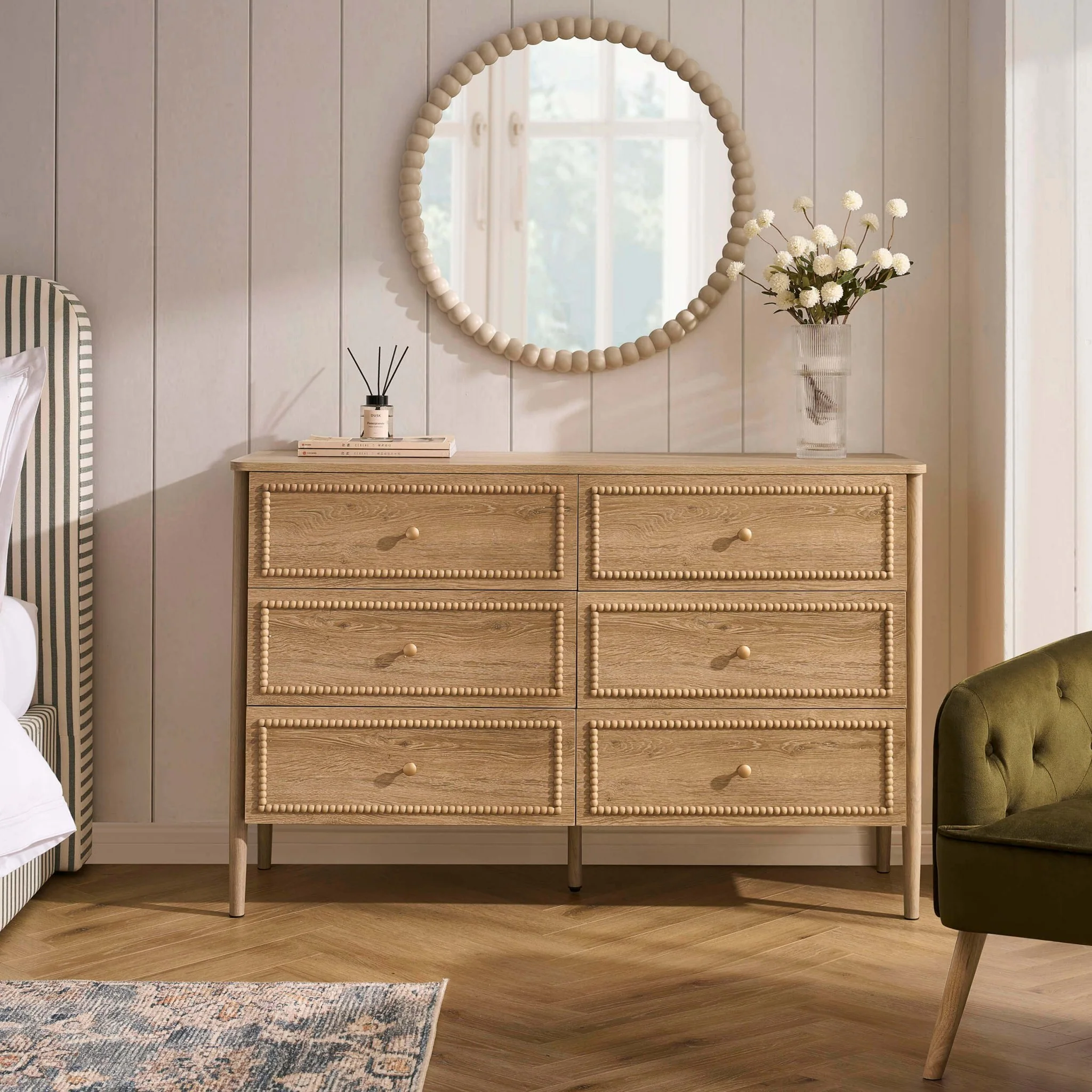 Posy Bobbin 6 Drawer Chest - Light Wood - Image 2