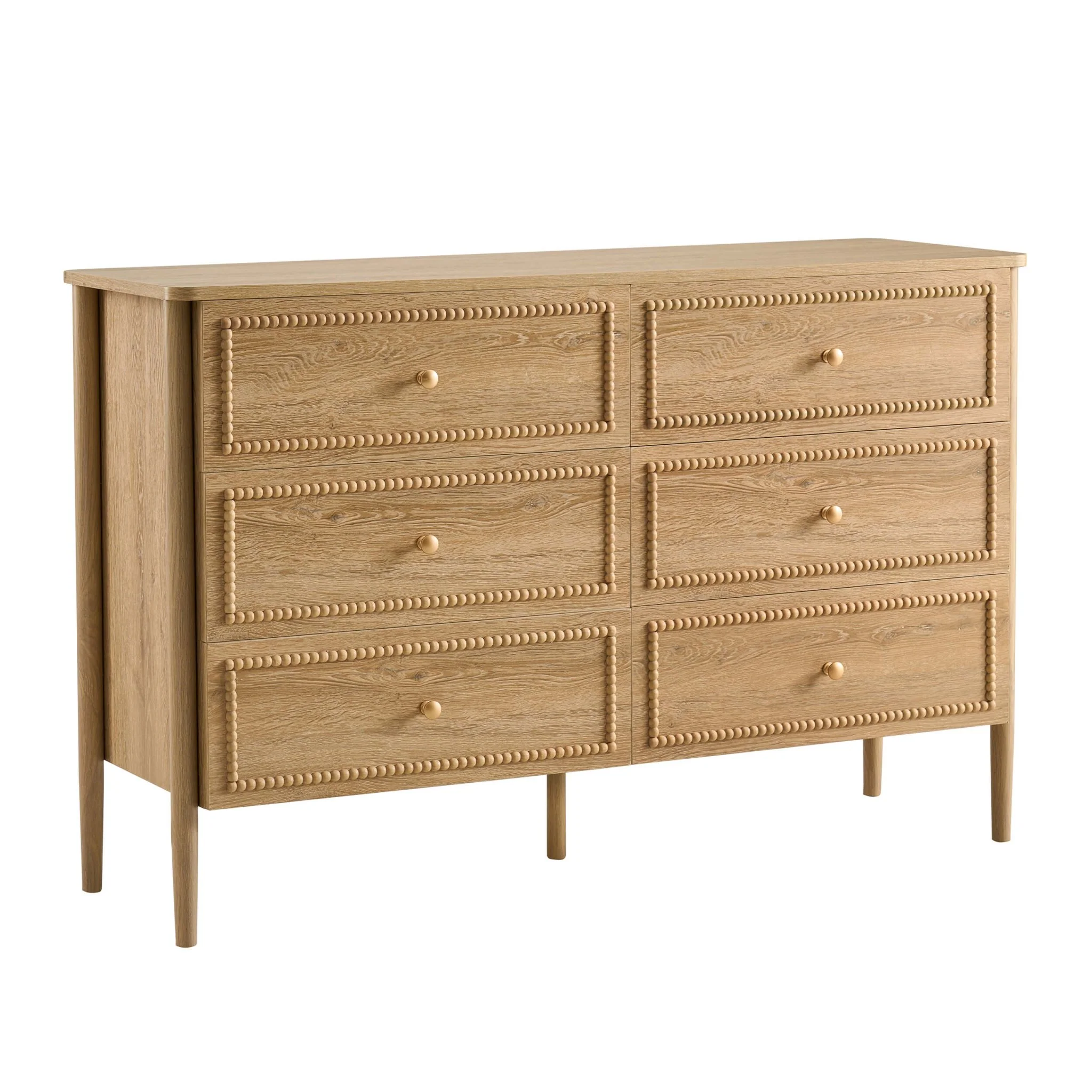 Posy Bobbin 6 Drawer Chest - Light Wood - Image 3