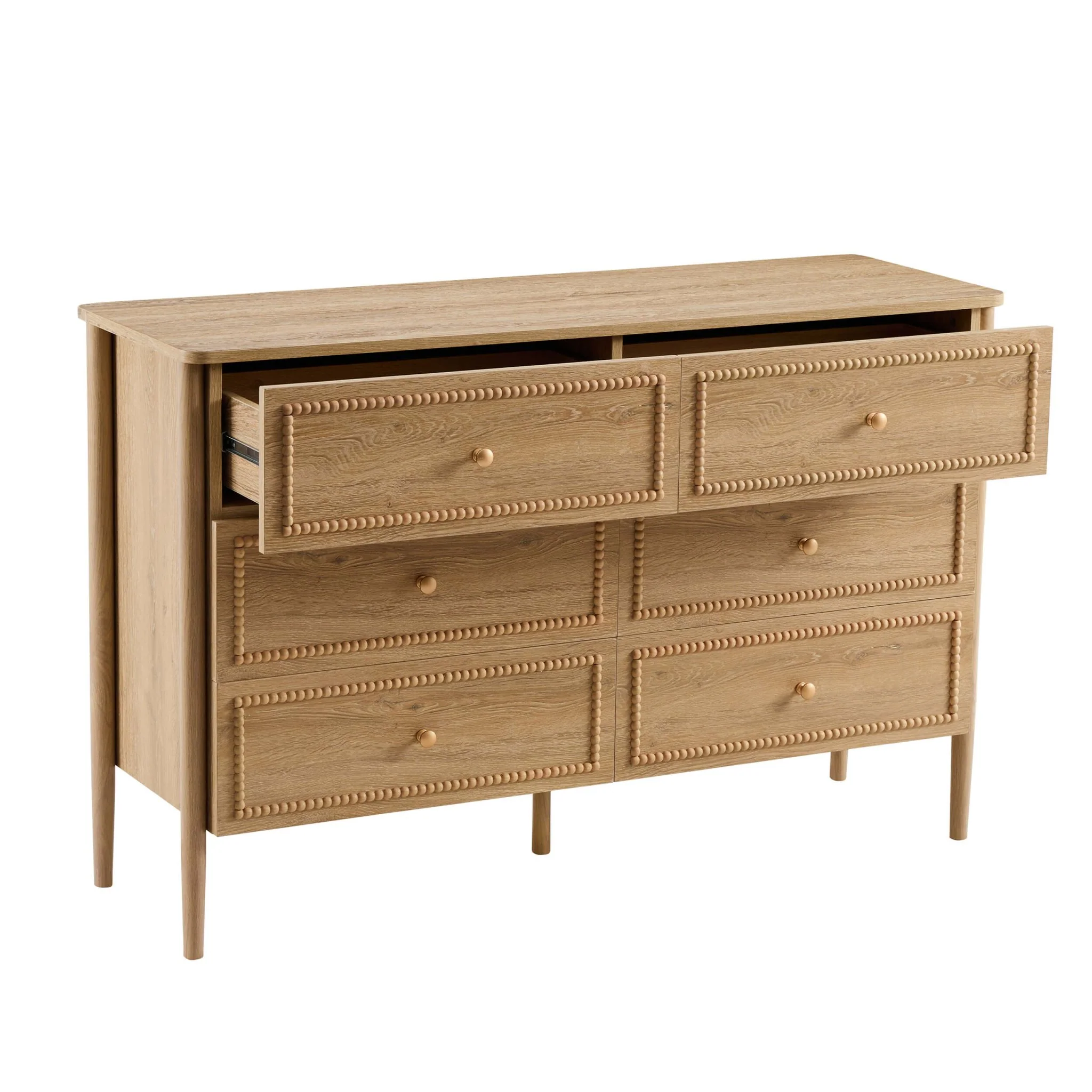 Posy Bobbin 6 Drawer Chest - Light Wood - Image 4