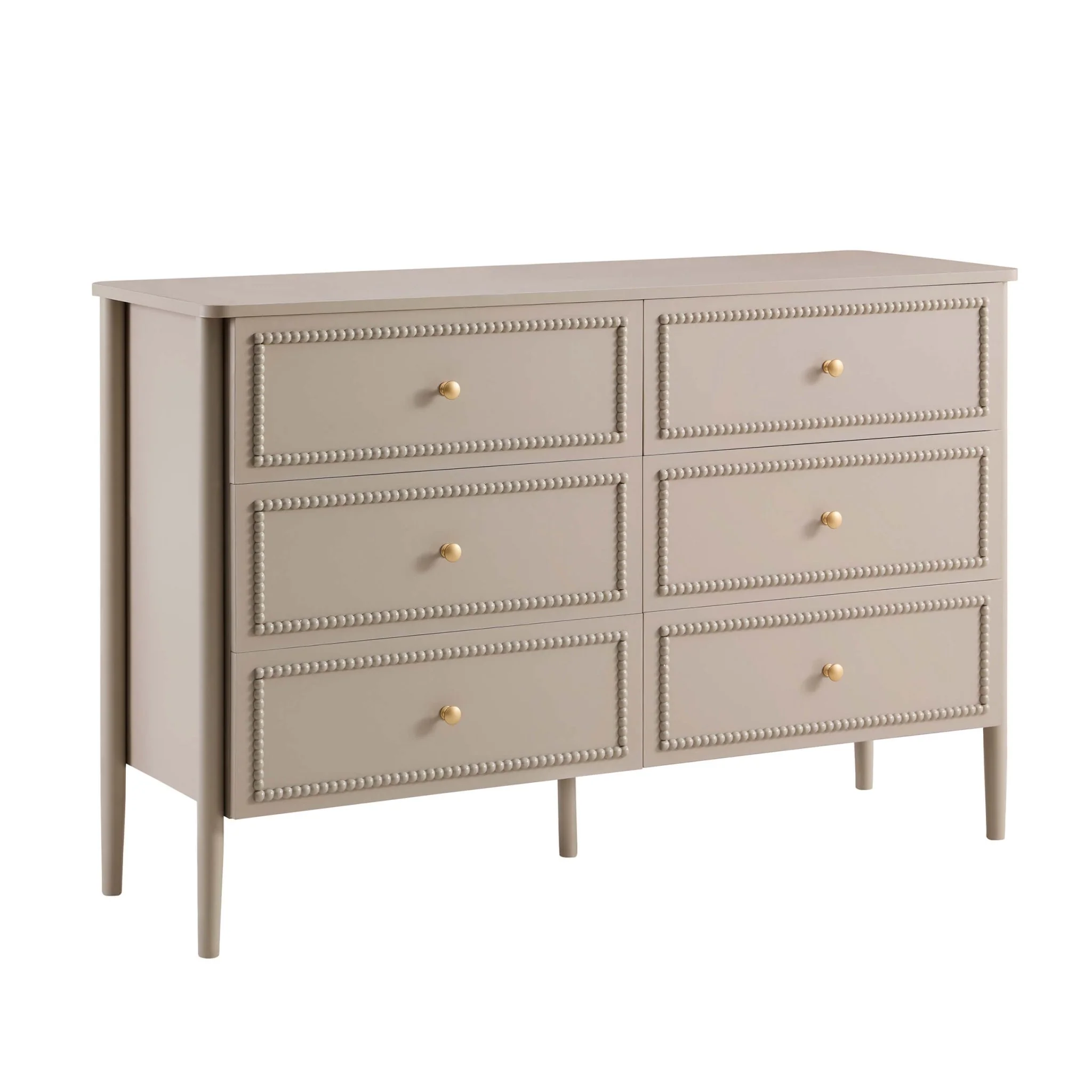 Posy Bobbin 6 Drawer Chest - Taupe - Image 3
