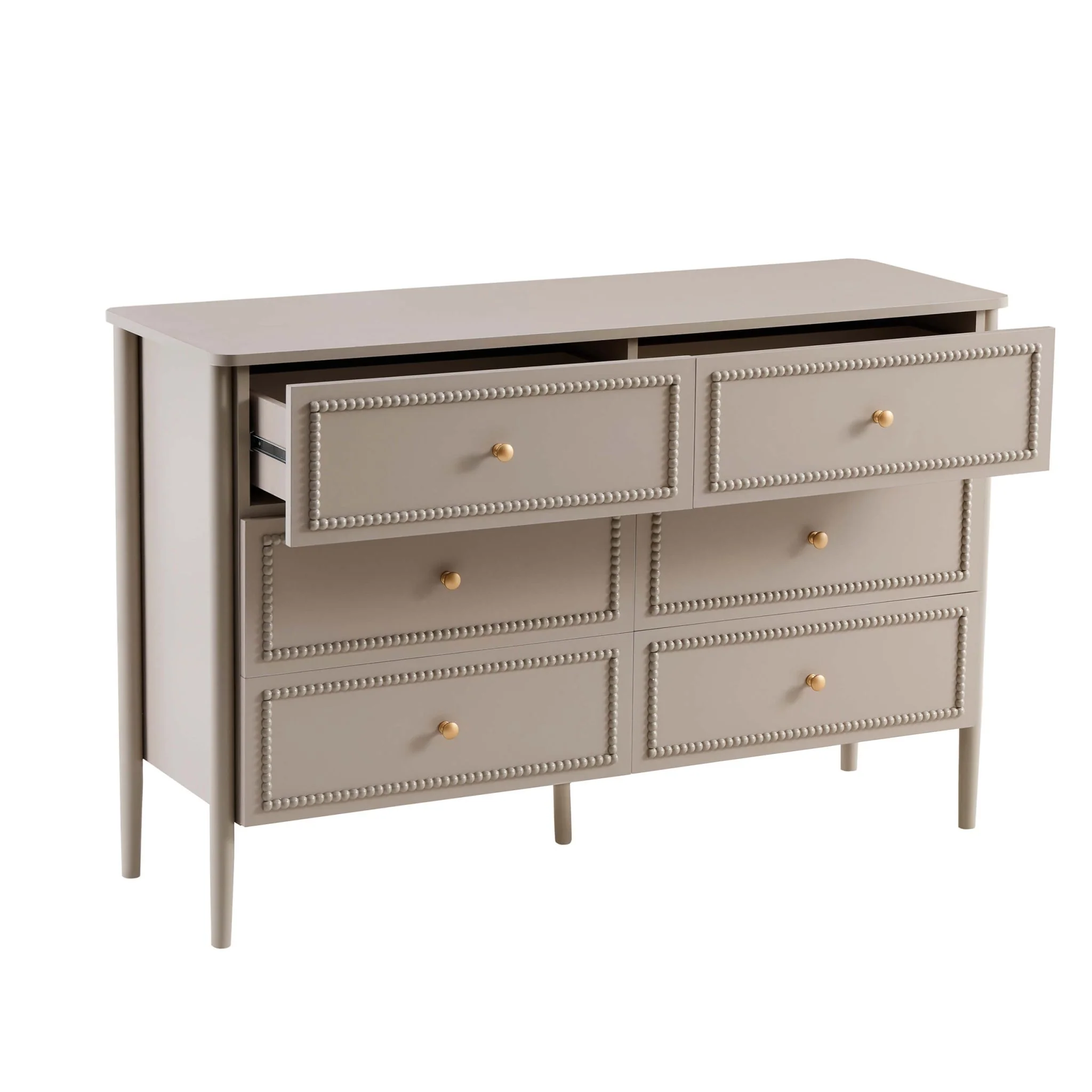 Posy Bobbin 6 Drawer Chest - Taupe - Image 4