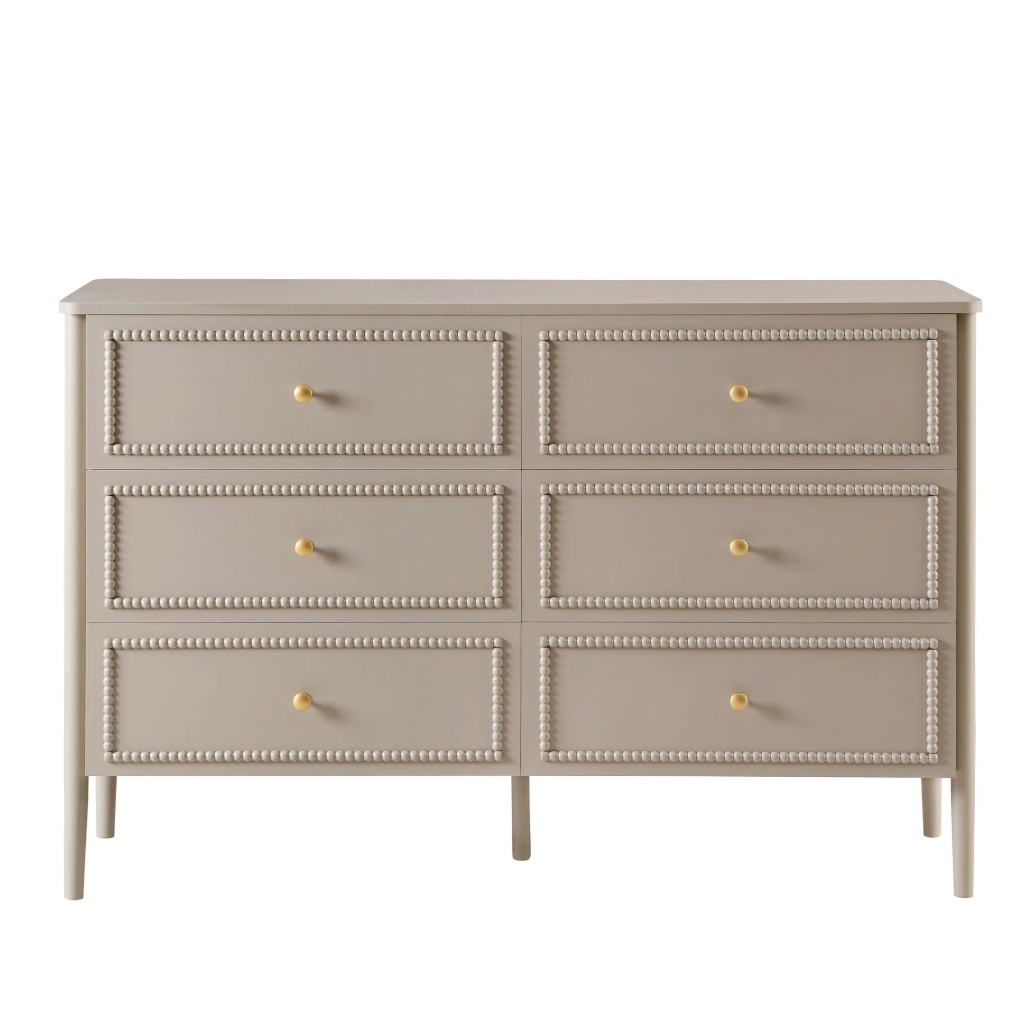 Posy Bobbin 6 Drawer Chest - Taupe - Image 5