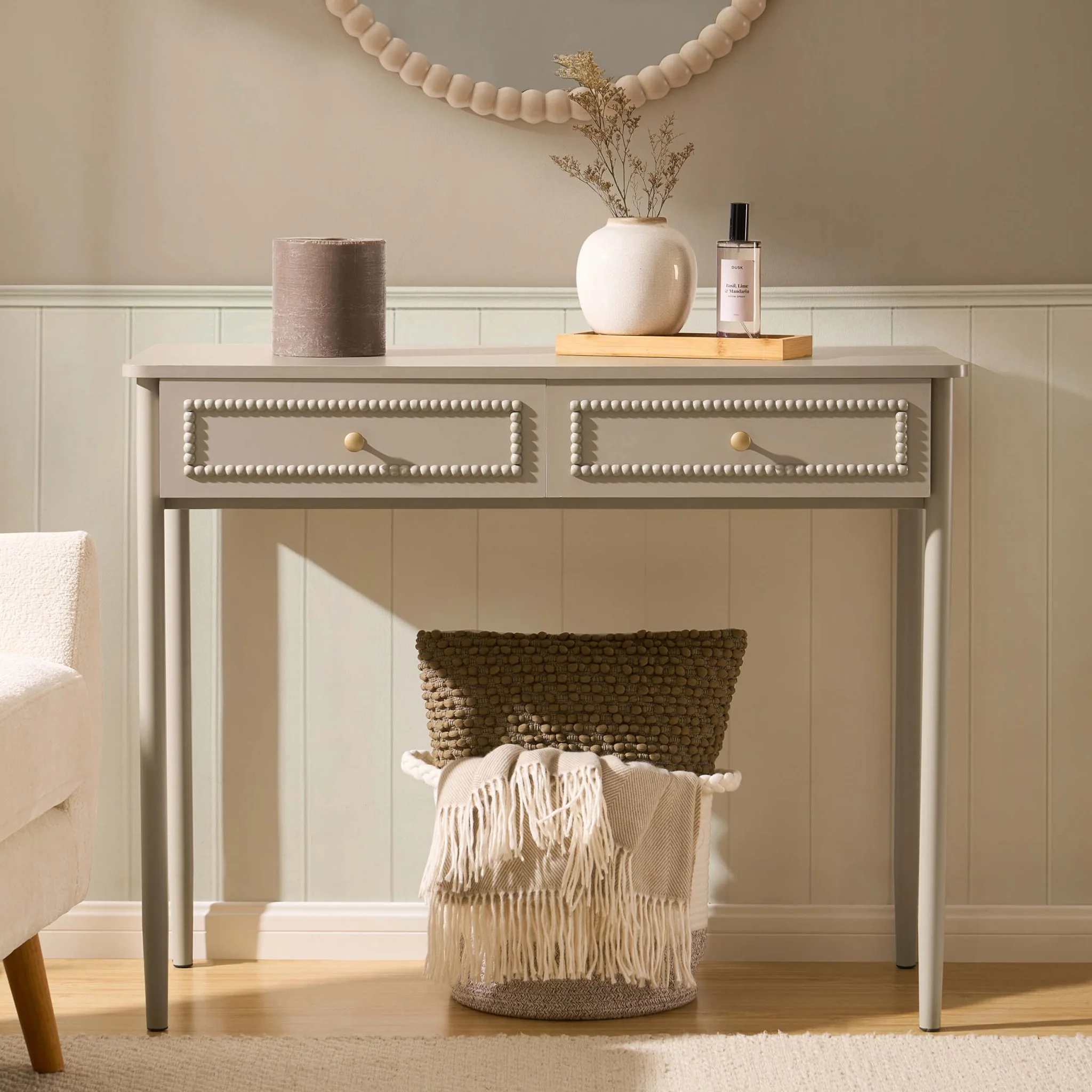 Posy Bobbin Dressing Table - Taupe - Image 2