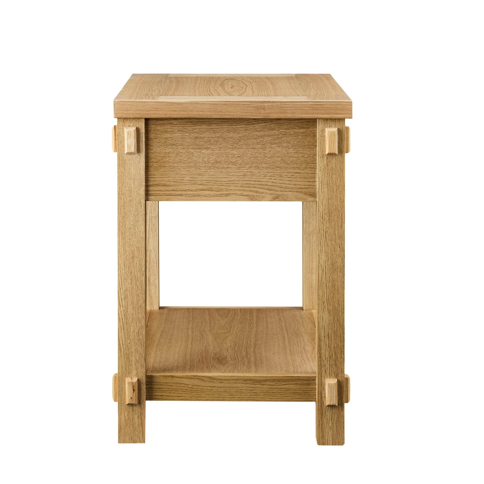 Prim 1 Drawer Wide Nightstand - Light Wood - Image 5