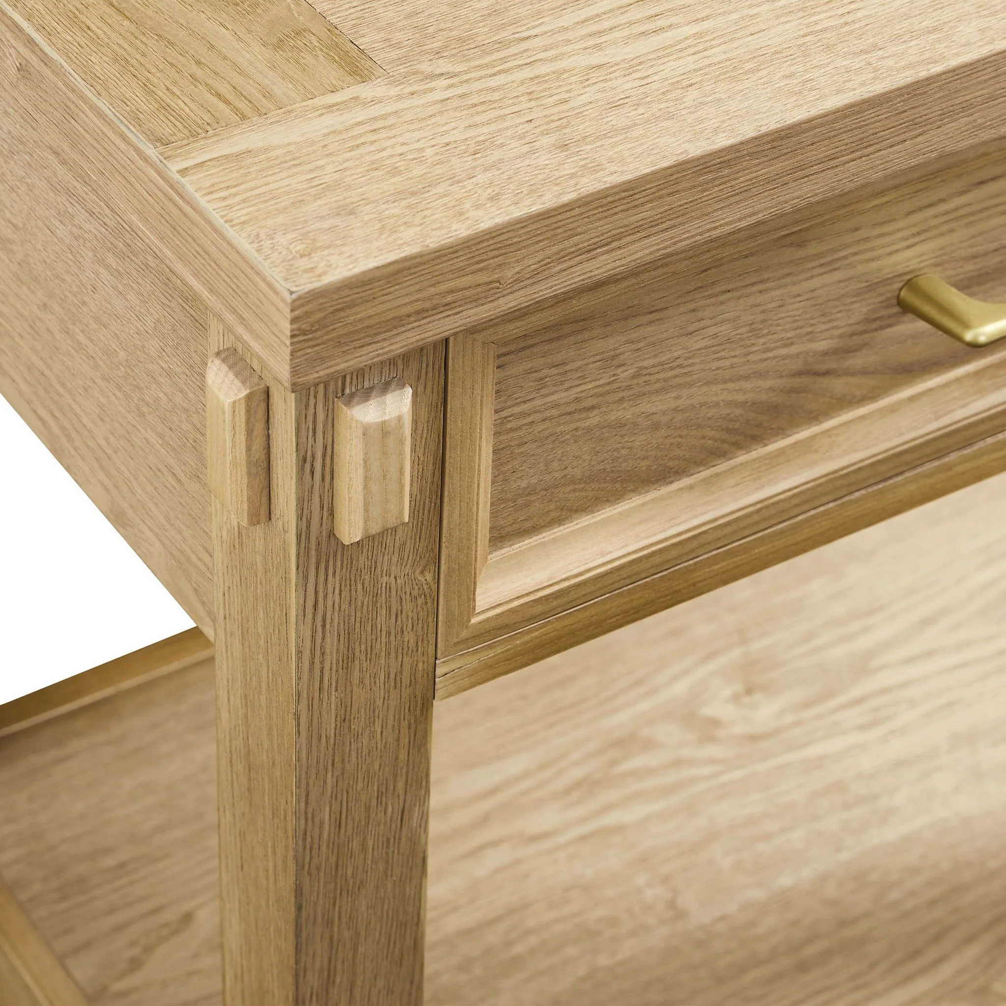 Prim 1 Drawer Wide Nightstand - Light Wood - Image 6