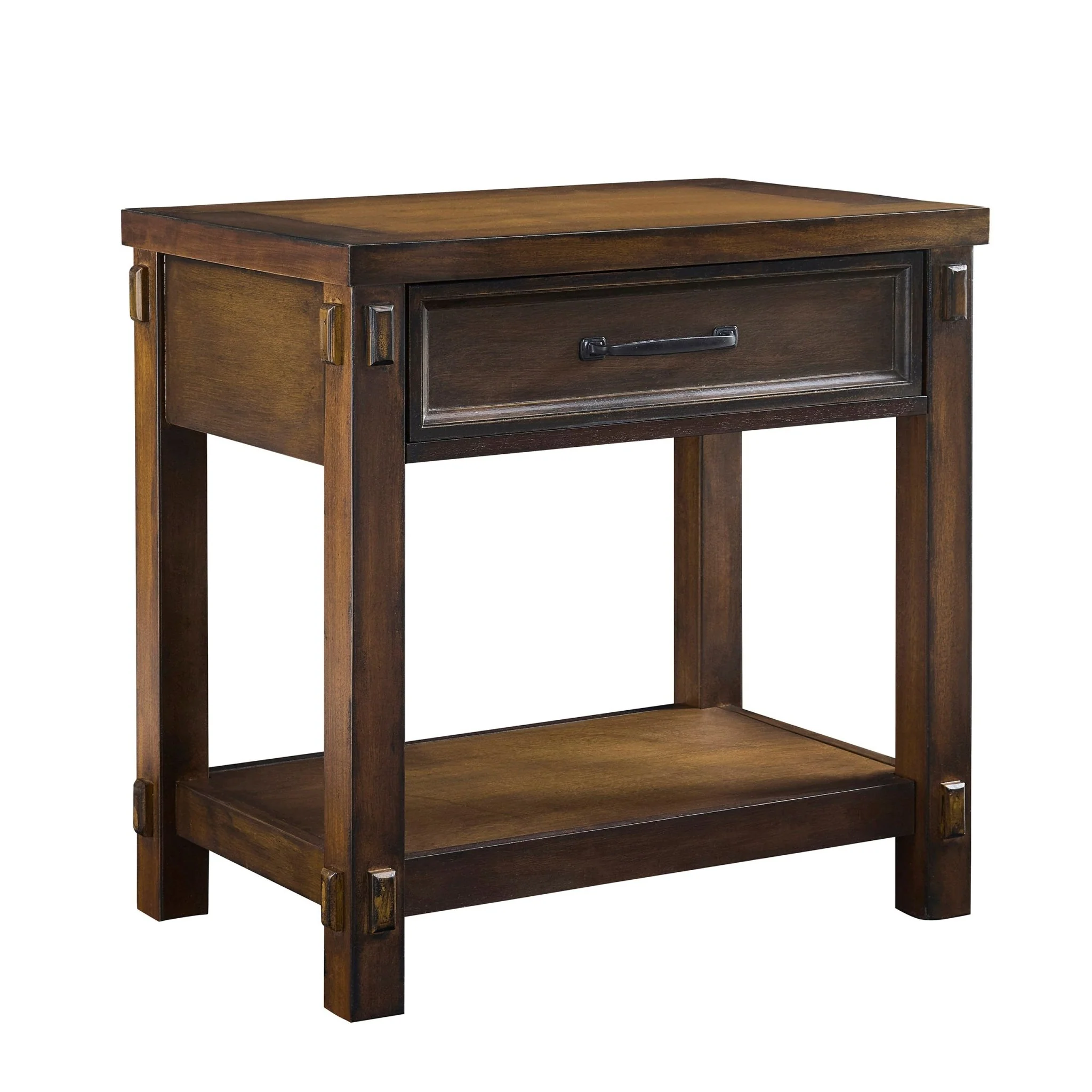 Prim 1 Drawer Wide Nightstand - Walnut - Image 5