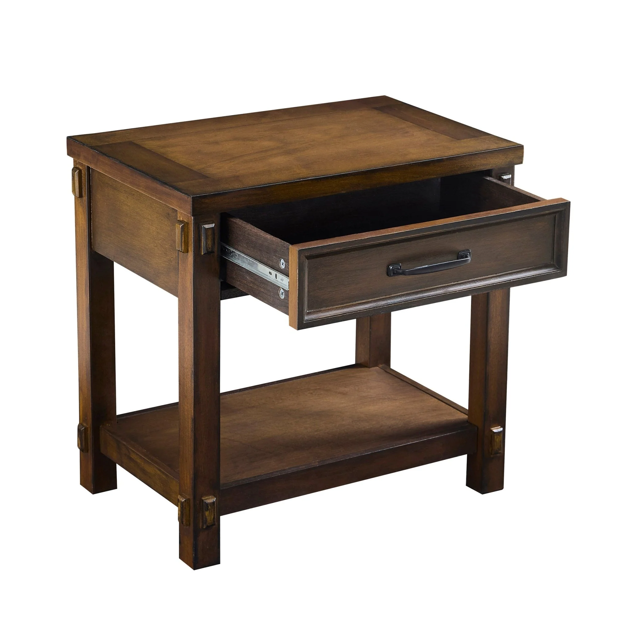 Prim 1 Drawer Wide Nightstand - Walnut - Image 6