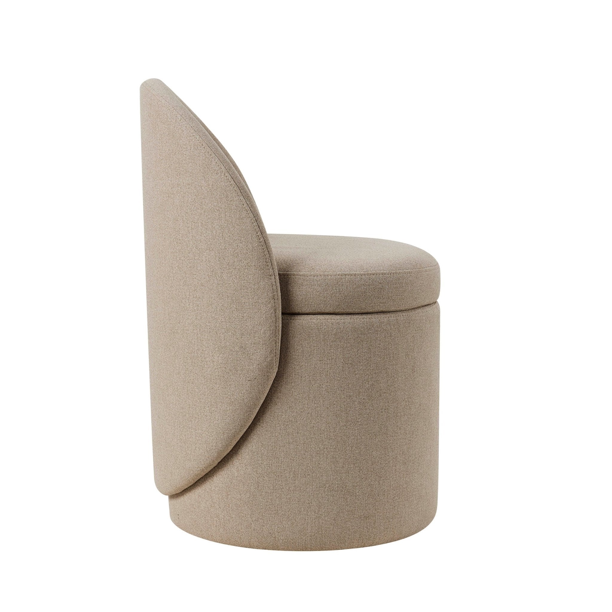 Primrose Dressing Table Storage Stool - Oatmeal - Image 4