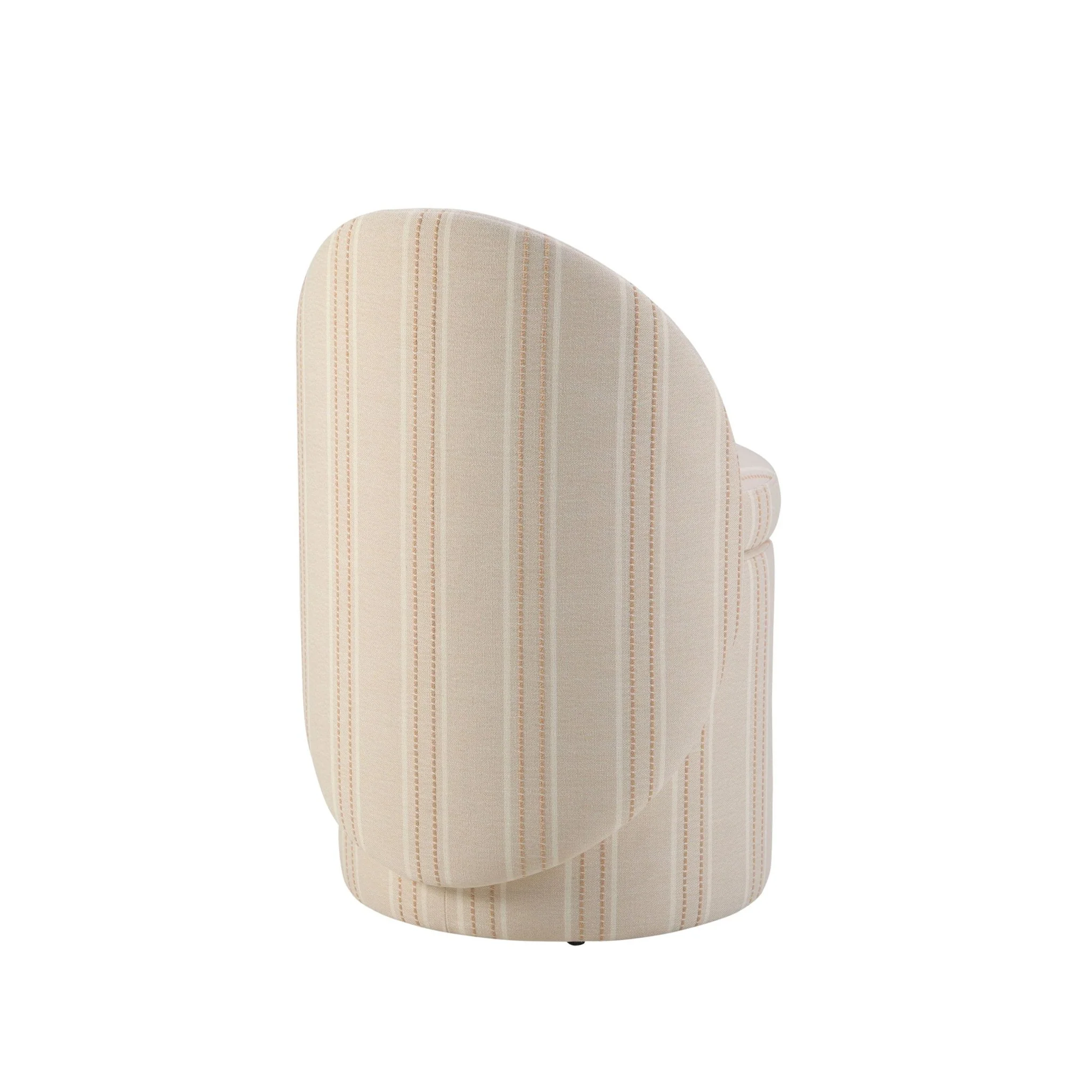 Primrose Dressing Table Storage Stool - Natural Stitched Stripe - Image 4