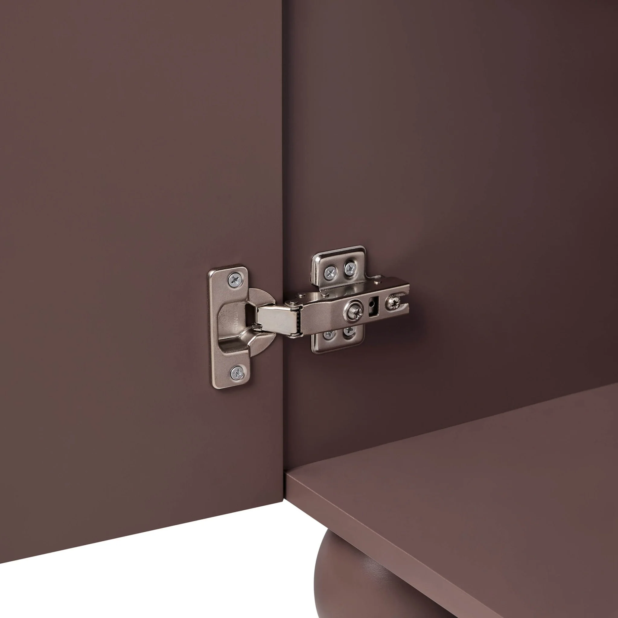 Rachel Arch Front 2 Door Wardrobe with Drawer - Mocha - Image 7