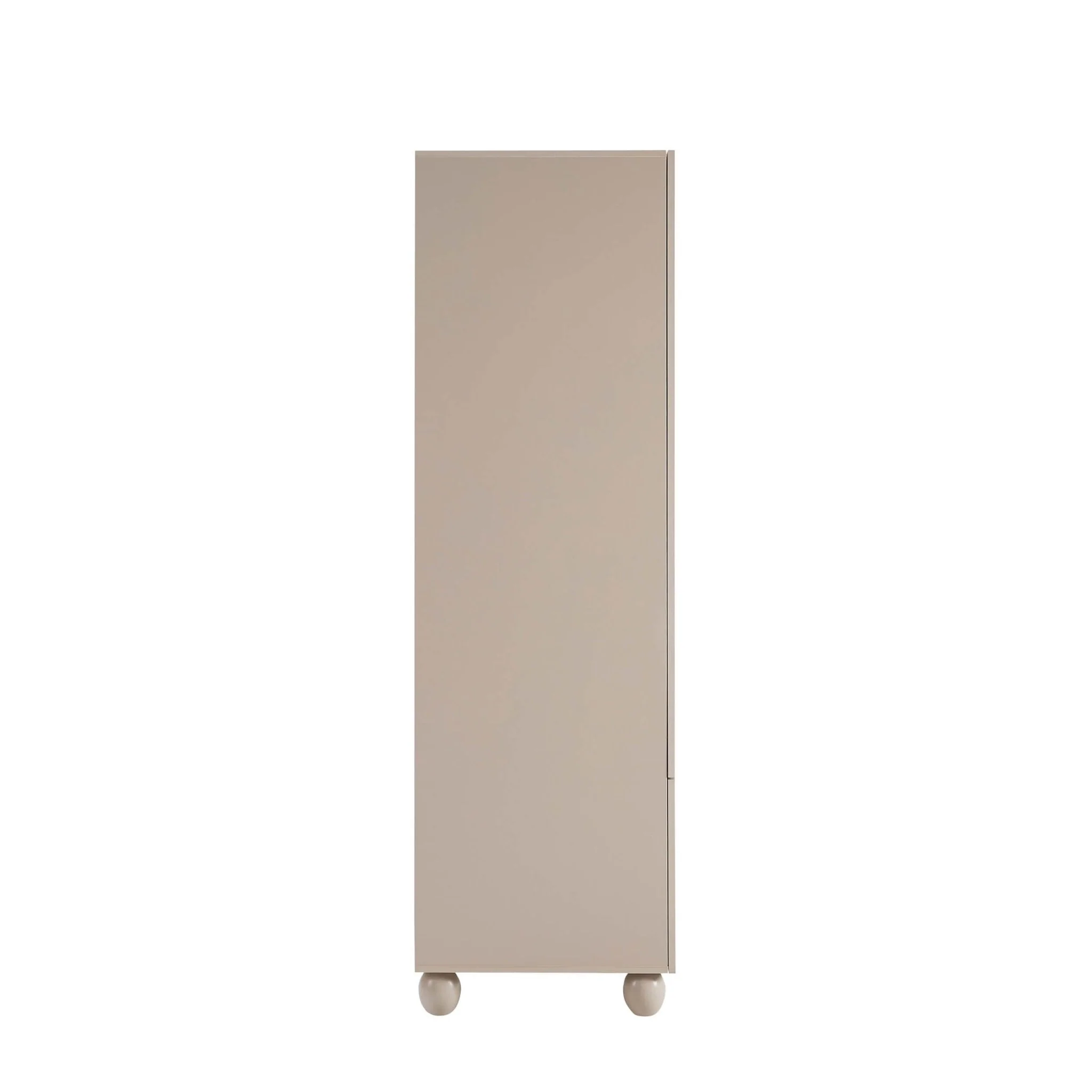 Rachel Arch Front 2 Door Wardrobe with Drawer - Taupe - Image 6